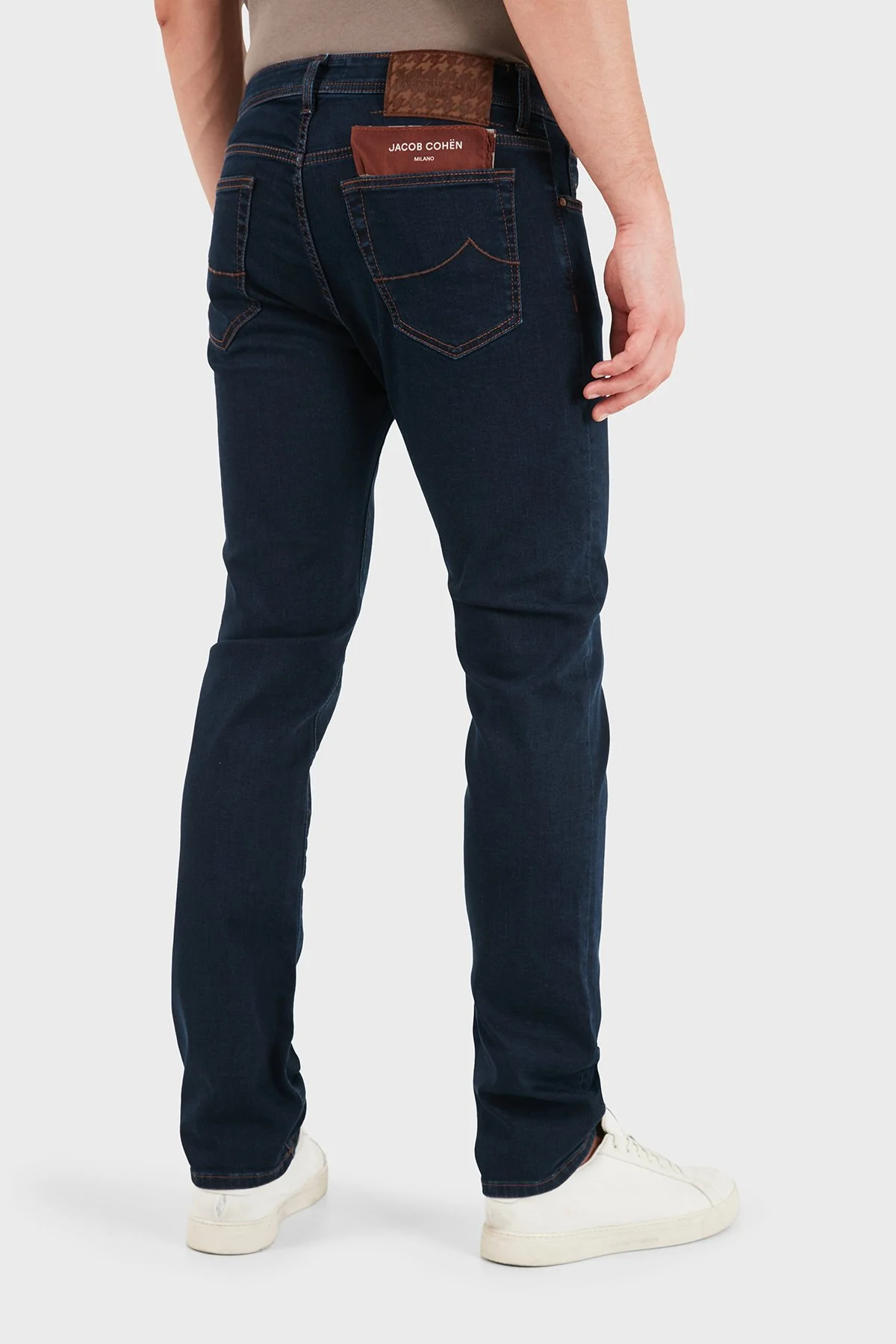 Jacob Cohen Pamuklu Slim Fit Normal Bel Dar Paça Jeans Erkek Kot Pantolon JUM QE004 S3624 030 R2 100D Lacivert - 3