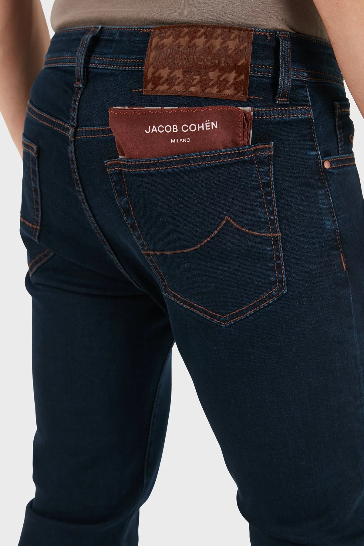 Jacob Cohen Pamuklu Slim Fit Normal Bel Dar Paça Jeans Erkek Kot Pantolon JUM QE004 S3624 030 R2 100D Lacivert - 7