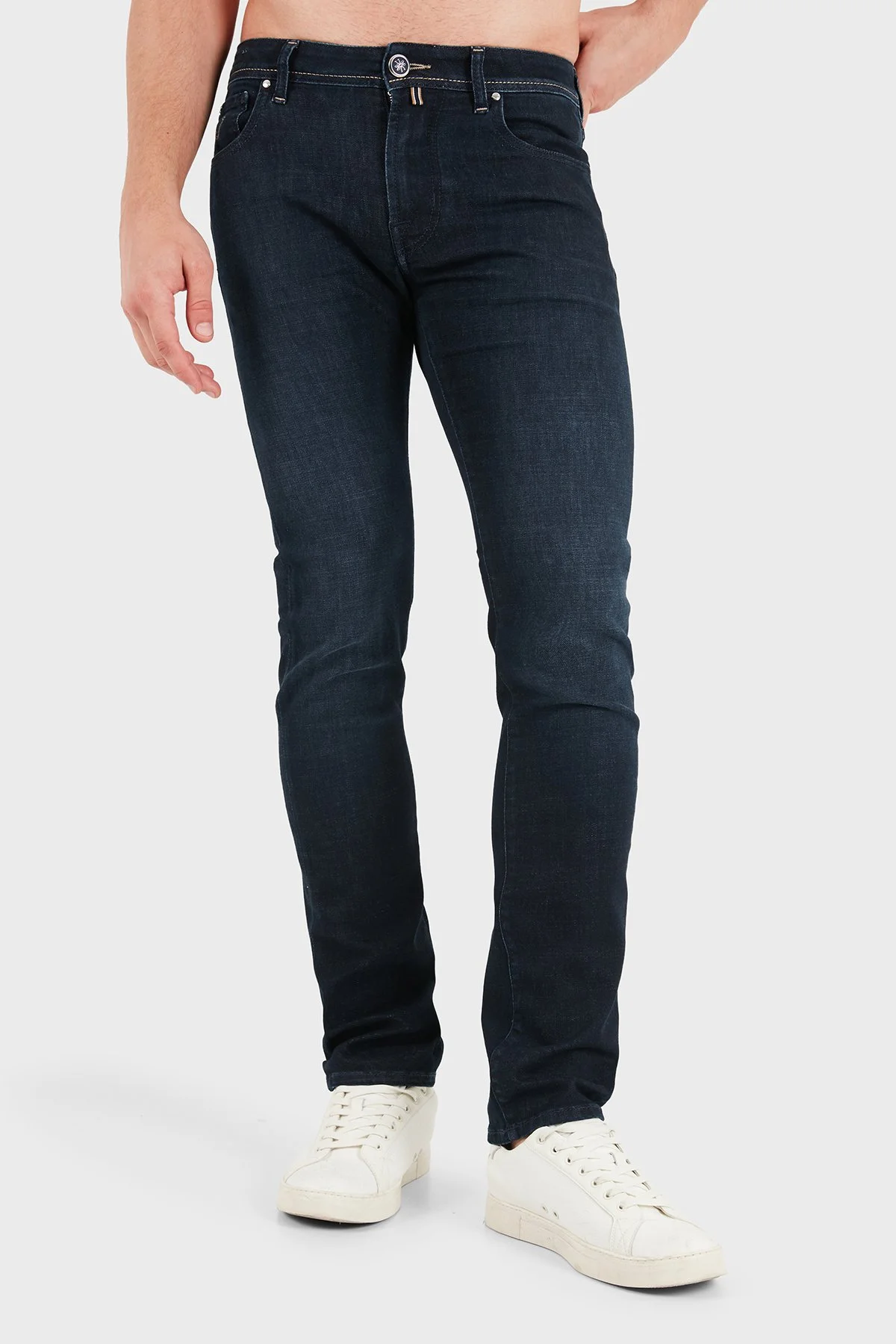 Jacob Cohen Pamuklu Slim Fit Normal Bel Dar Paça Jeans Erkek Kot Pantolon JUM QE009 P0009 064 R2 100D Lacivert - 1