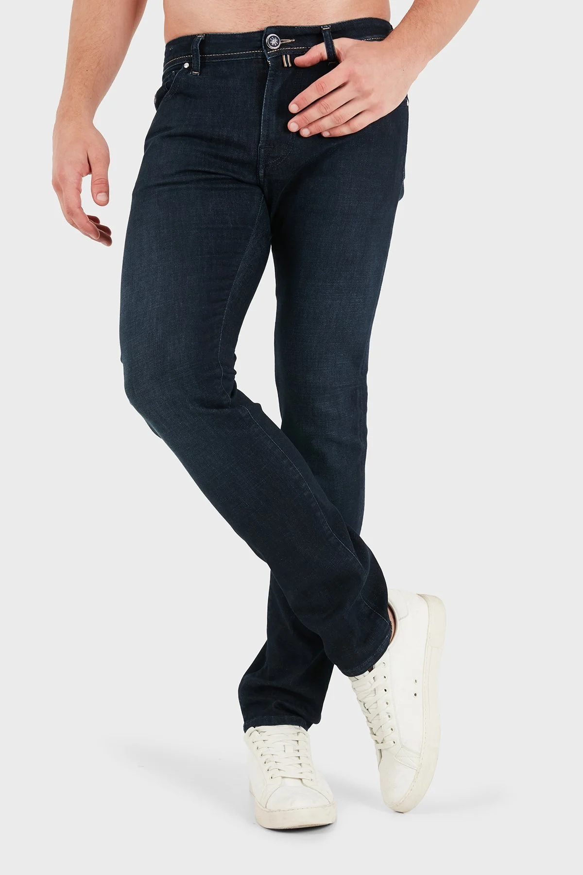 Jacob Cohen Pamuklu Slim Fit Normal Bel Dar Paça Jeans Erkek Kot Pantolon JUM QE009 P0009 064 R2 100D Lacivert - 4