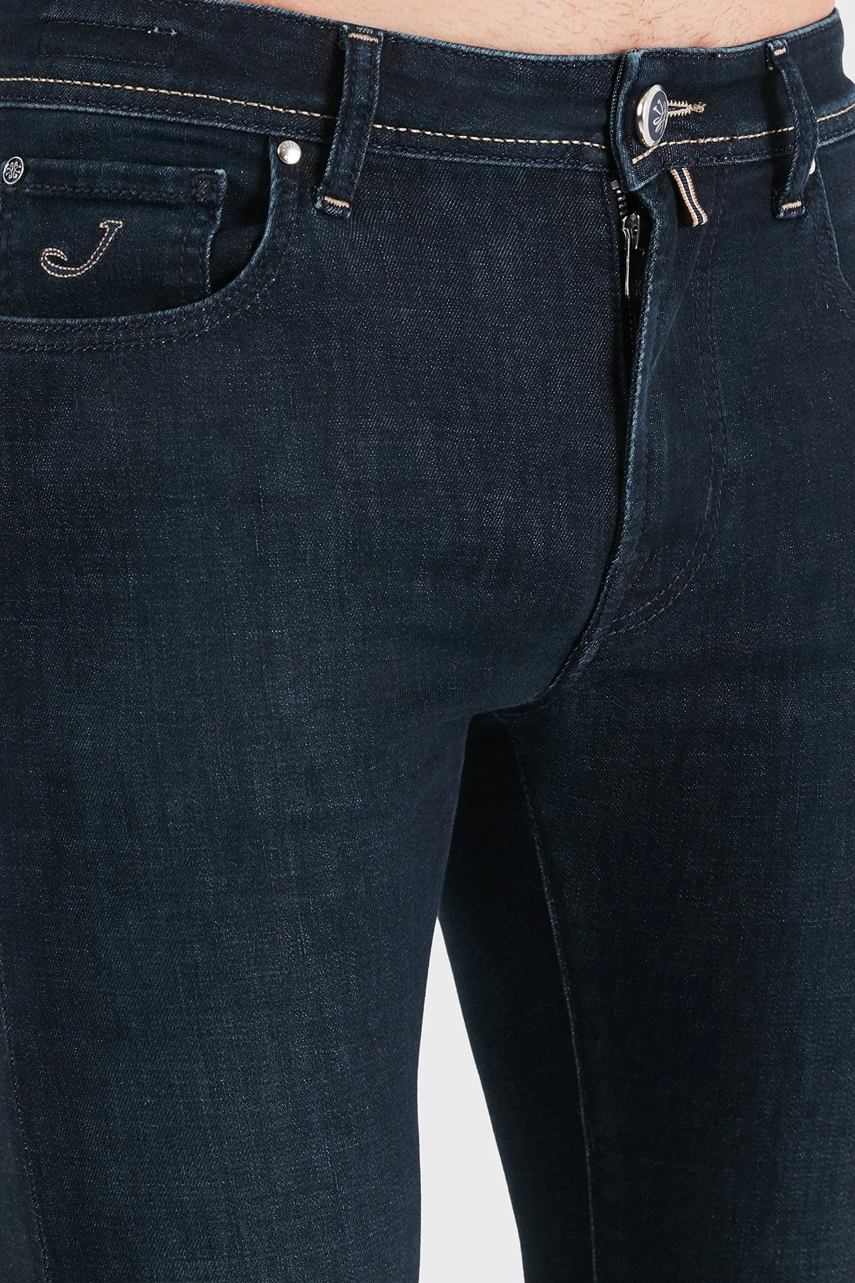 Jacob Cohen Pamuklu Slim Fit Normal Bel Dar Paça Jeans Erkek Kot Pantolon JUM QE009 P0009 064 R2 100D Lacivert - 6