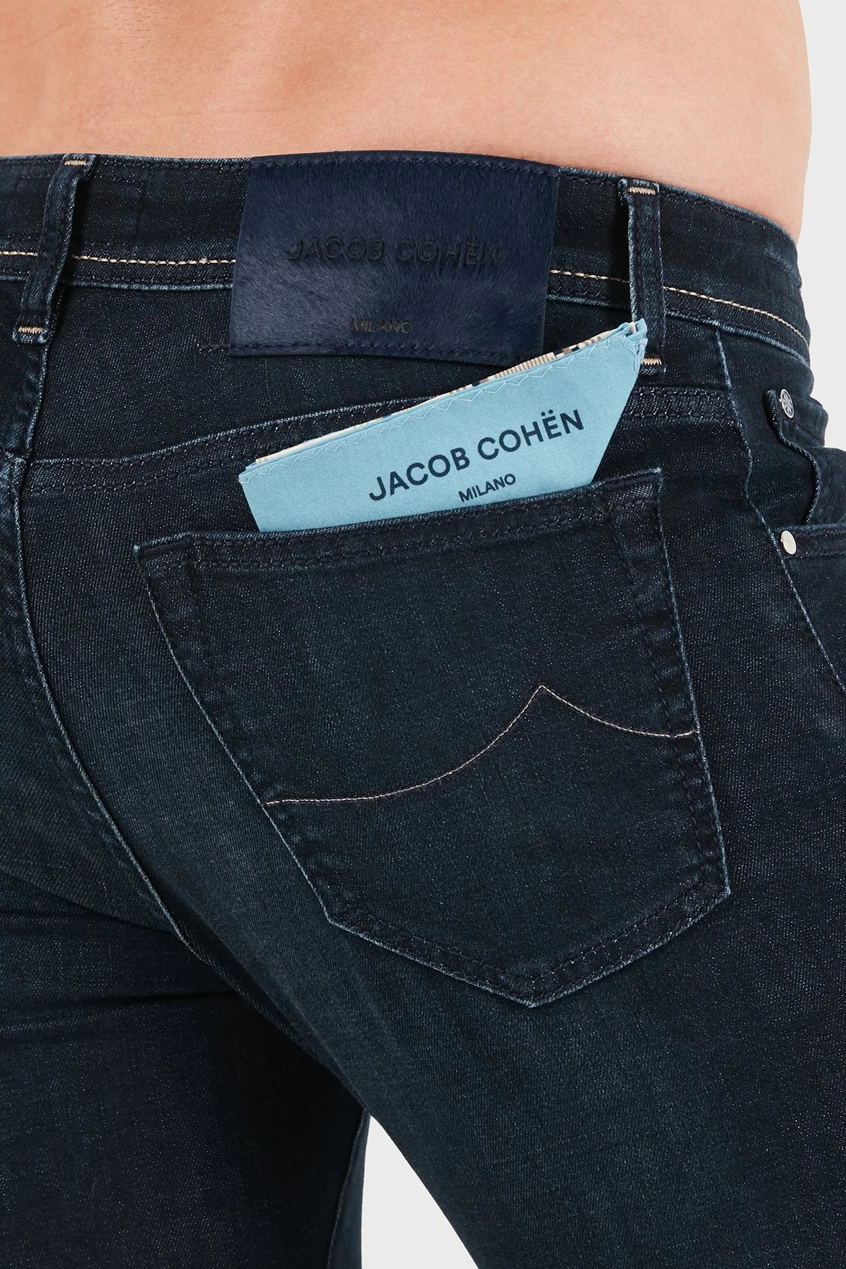 Jacob Cohen Pamuklu Slim Fit Normal Bel Dar Paça Jeans Erkek Kot Pantolon JUM QE009 P0009 064 R2 100D Lacivert - 7