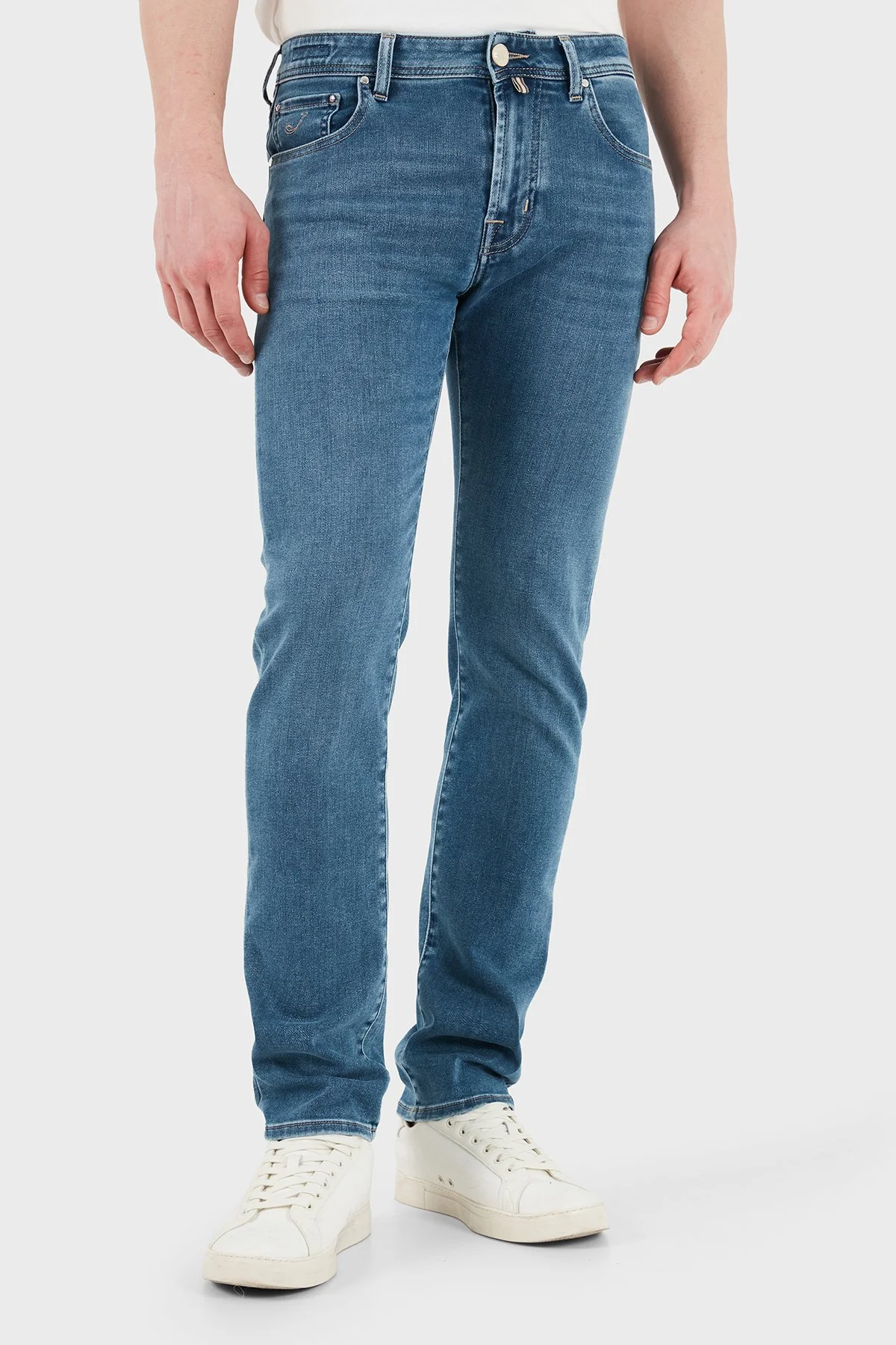 Jacob Cohen Pamuklu Slim Fit Normal Bel Dar Paça Jeans Erkek Kot Pantolon JUMQ E009 030 P0019 V2 200D LACİVERT - 1