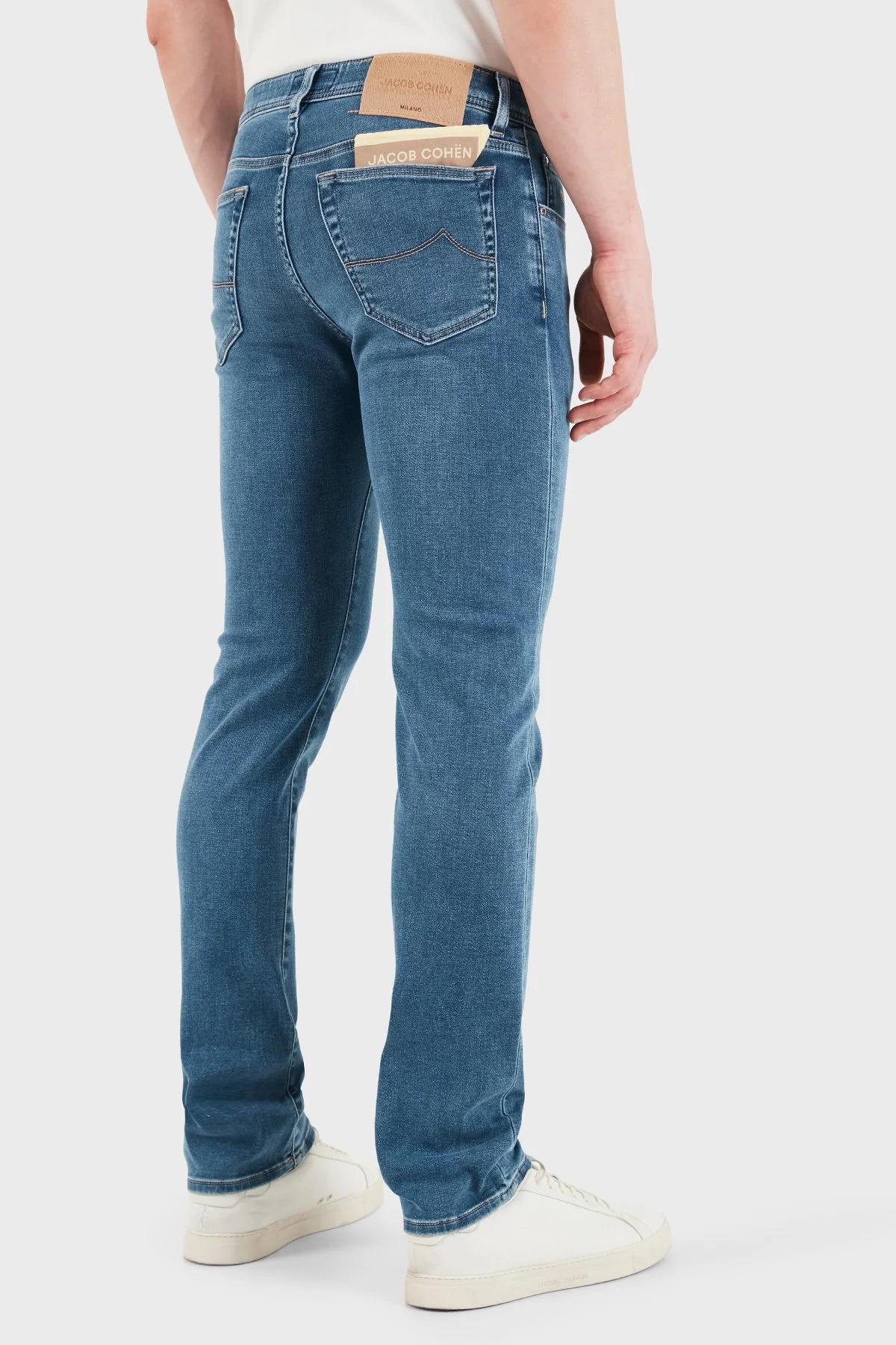 Jacob Cohen Pamuklu Slim Fit Normal Bel Dar Paça Jeans Erkek Kot Pantolon JUMQ E009 030 P0019 V2 200D LACİVERT - 3