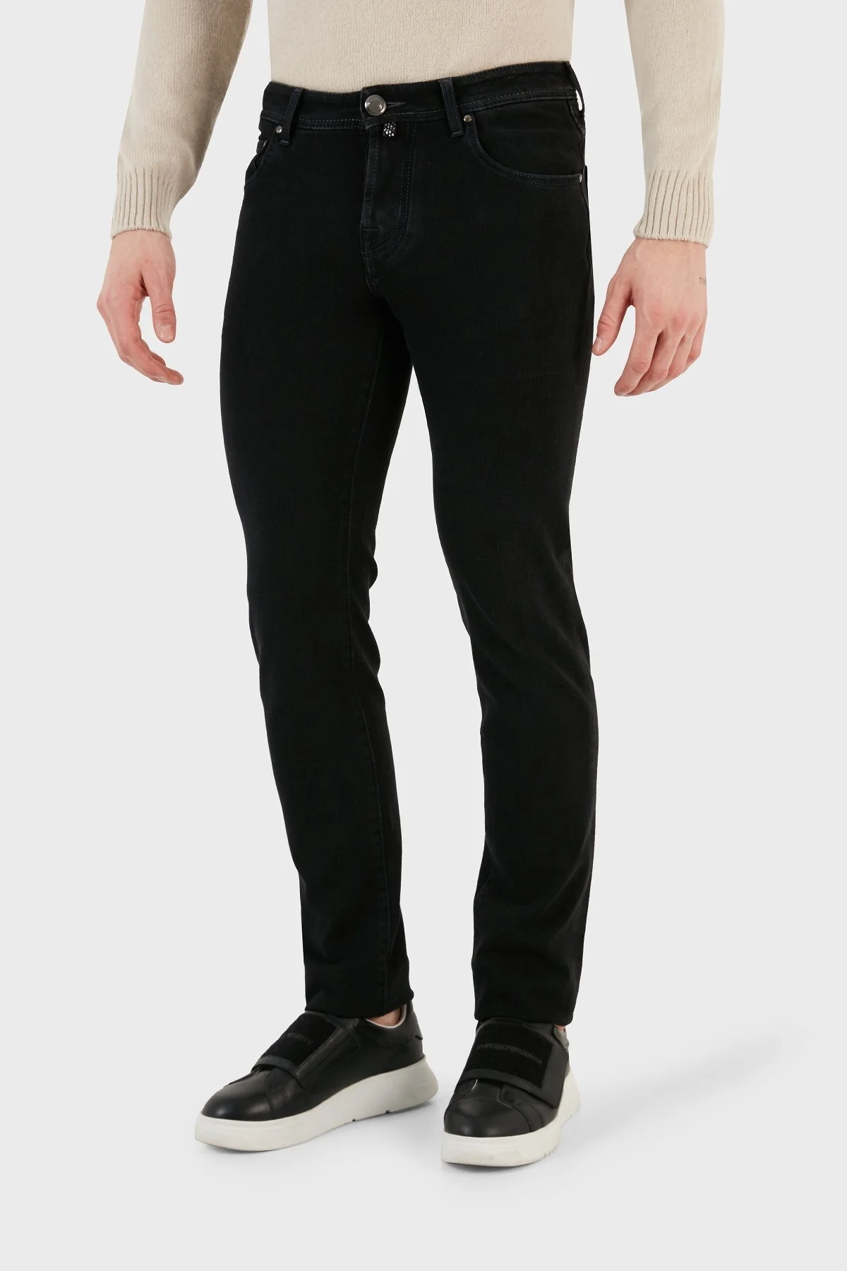 Jacob Cohen Pamuklu Süper Slim Fit Dar Paça Jeans Erkek Kot Pantolon UQE07 34 P3985 615D SİYAH - 3