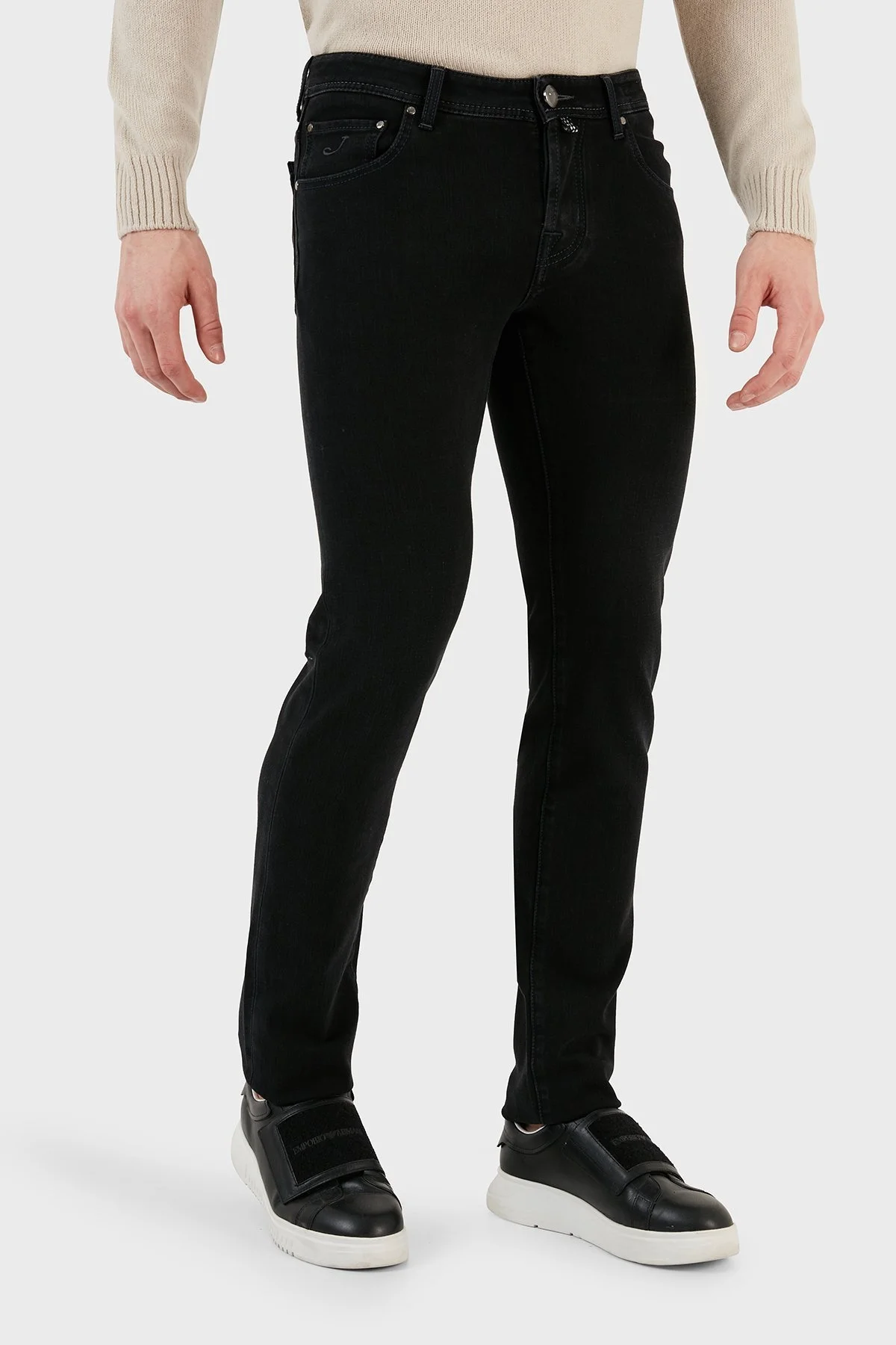 Jacob Cohen Pamuklu Süper Slim Fit Dar Paça Jeans Erkek Kot Pantolon UQE07 34 P3985 615D SİYAH - 4
