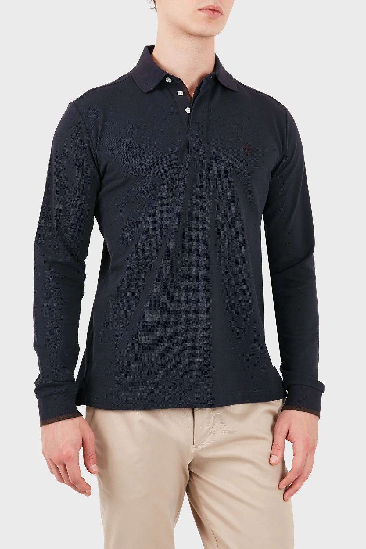 Jacob Cohen Regular Fit Yaka Uzun Kollu Erkek Polo JUM 80036 M4565 001 RWY99 Lacivert - 3