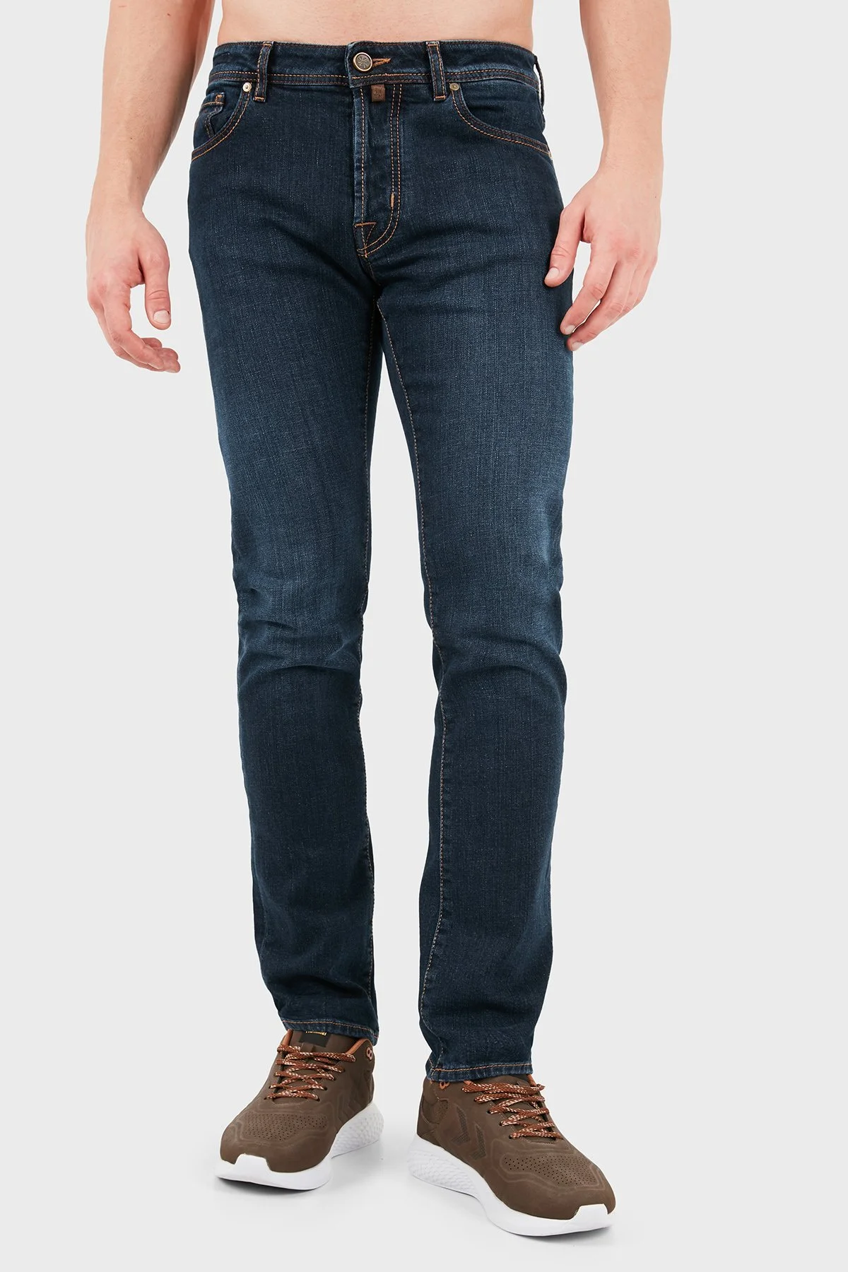 Jacob Cohen Slim Fit Dar Paça Erkek Kot Pantolon JUM QE004 S4369 032 S1100D Lacivert - 4