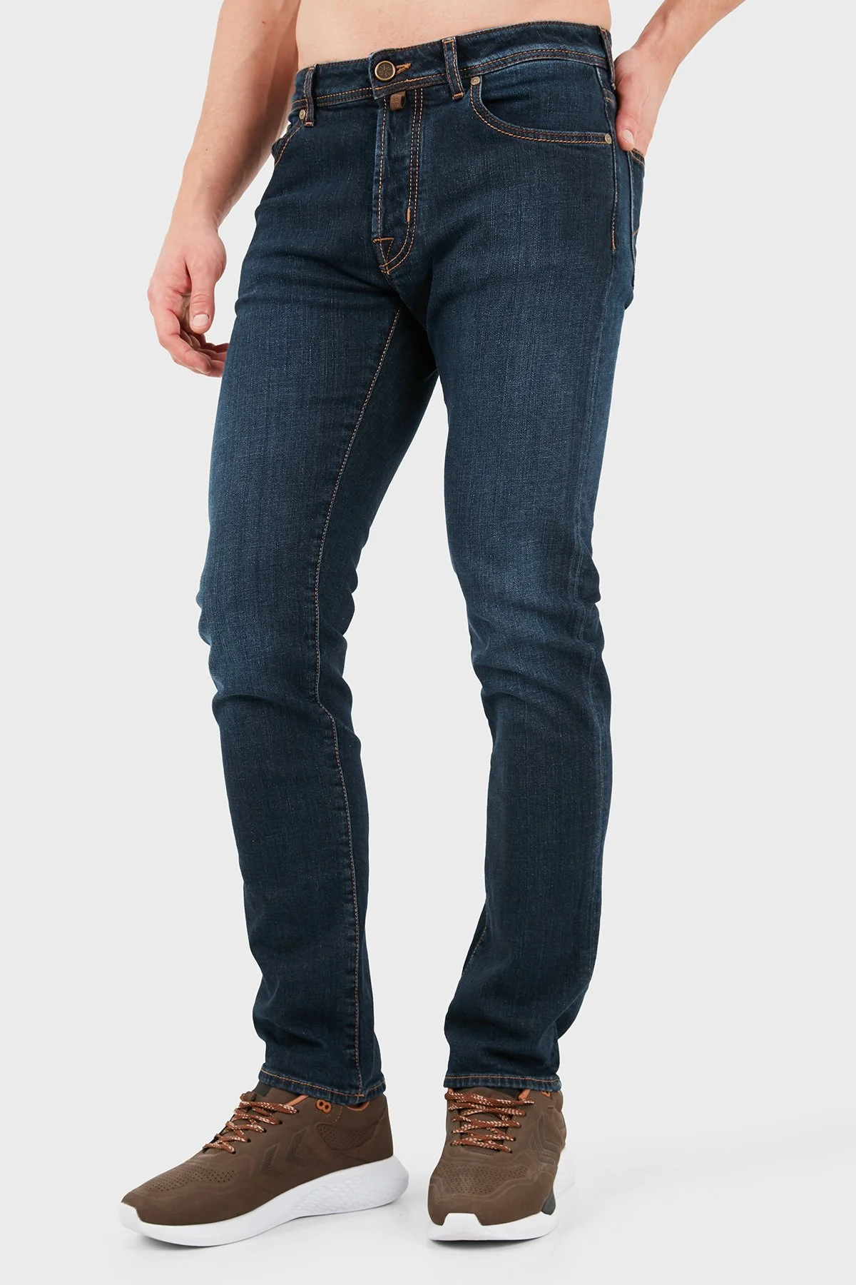 Jacob Cohen Slim Fit Dar Paça Erkek Kot Pantolon JUM QE004 S4369 032 S1100D Lacivert - 5