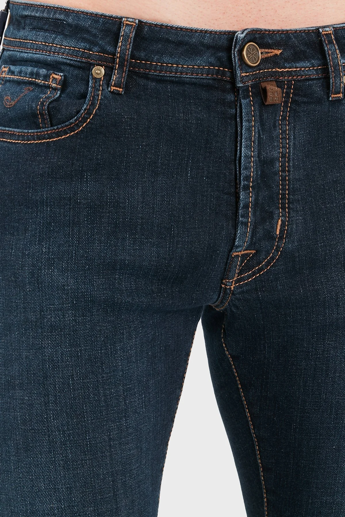Jacob Cohen Slim Fit Dar Paça Erkek Kot Pantolon JUM QE004 S4369 032 S1100D Lacivert - 6