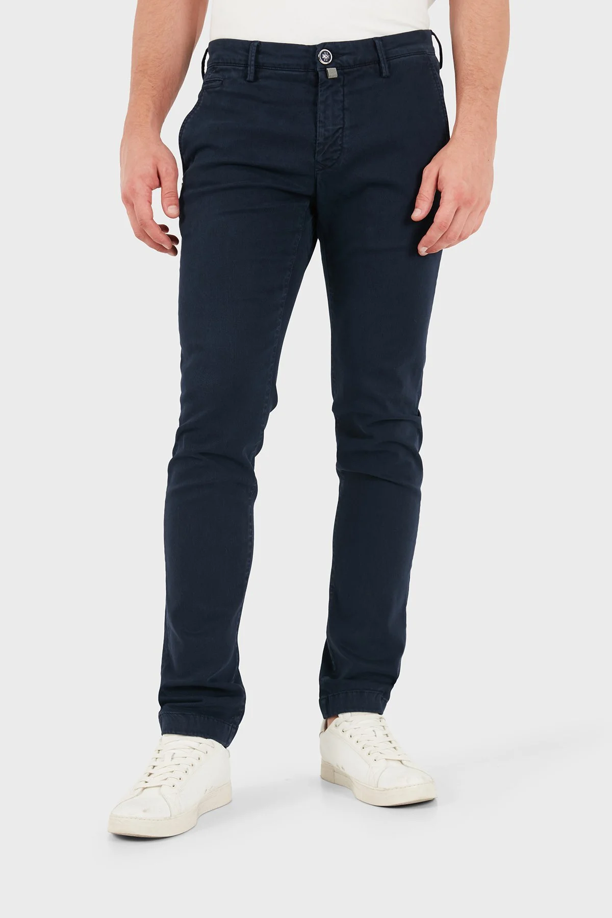 Jacob Cohen Slim Fit Normal Bel Dar Paça Chino Erkek Pantolon JUM P0001 S4216 001 TN Y99 Lacivert - 1