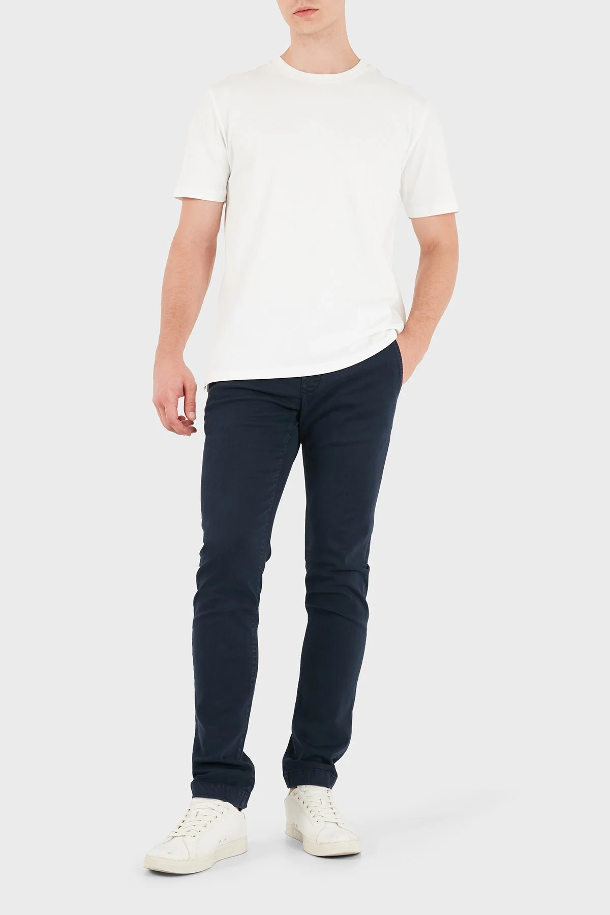 Jacob Cohen Slim Fit Normal Bel Dar Paça Chino Erkek Pantolon JUM P0001 S4216 001 TN Y99 Lacivert - 2
