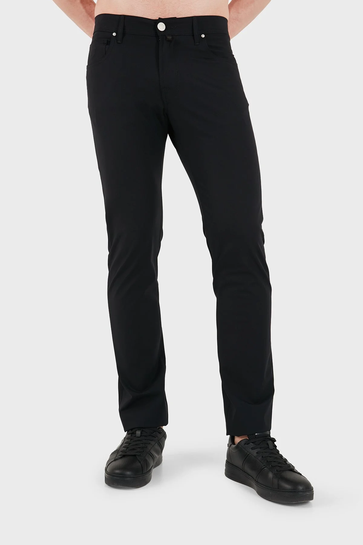 Jacob Cohen Slim Fit Normal Bel Dar Paça Erkek Pantolon JUM QW009 001 S4024 RW C74 SİYAH - 4