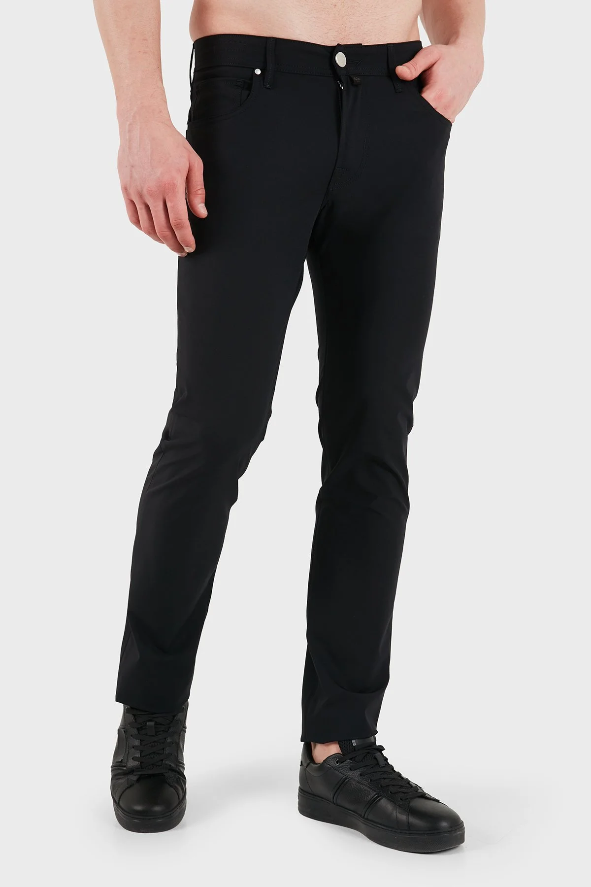 Jacob Cohen Slim Fit Normal Bel Dar Paça Erkek Pantolon JUM QW009 001 S4024 RW C74 SİYAH - 5
