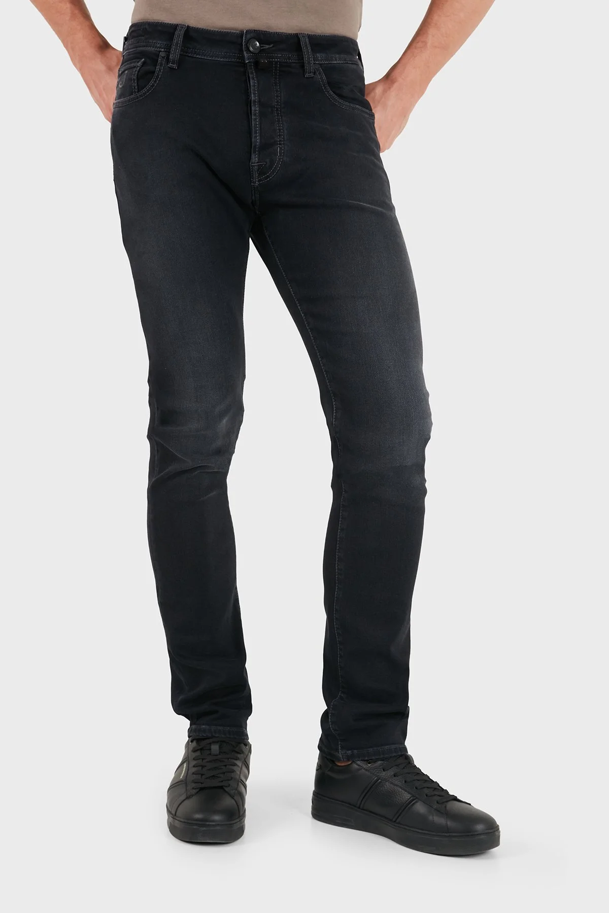 Jacob Cohen Slim Fit Normal Bel Dar Paça Jeans Erkek Kot Pantolon JUM QE004 S3622 030 S1 600D Siyah - 1