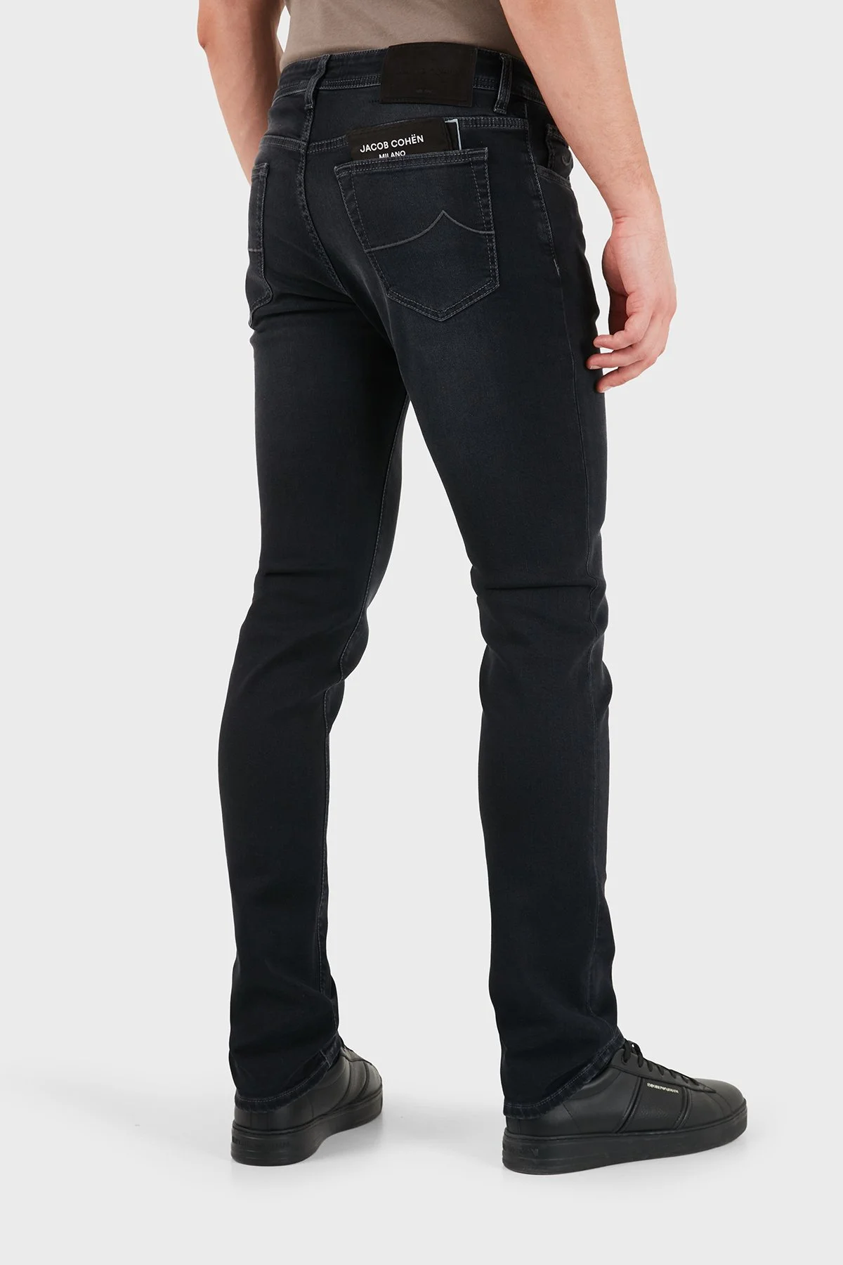 Jacob Cohen Slim Fit Normal Bel Dar Paça Jeans Erkek Kot Pantolon JUM QE004 S3622 030 S1 600D Siyah - 3