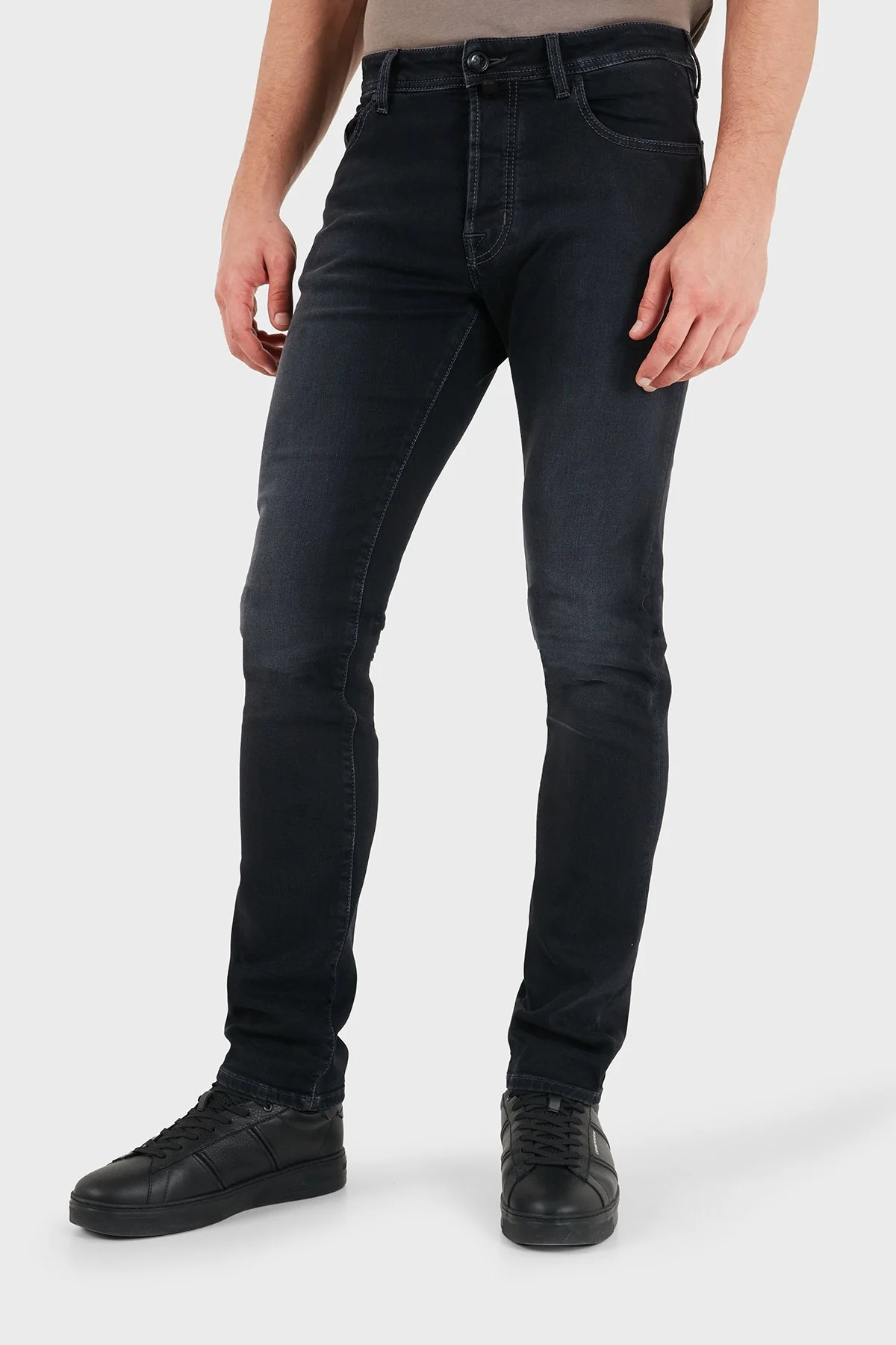 Jacob Cohen Slim Fit Normal Bel Dar Paça Jeans Erkek Kot Pantolon JUM QE004 S3622 030 S1 600D Siyah - 4