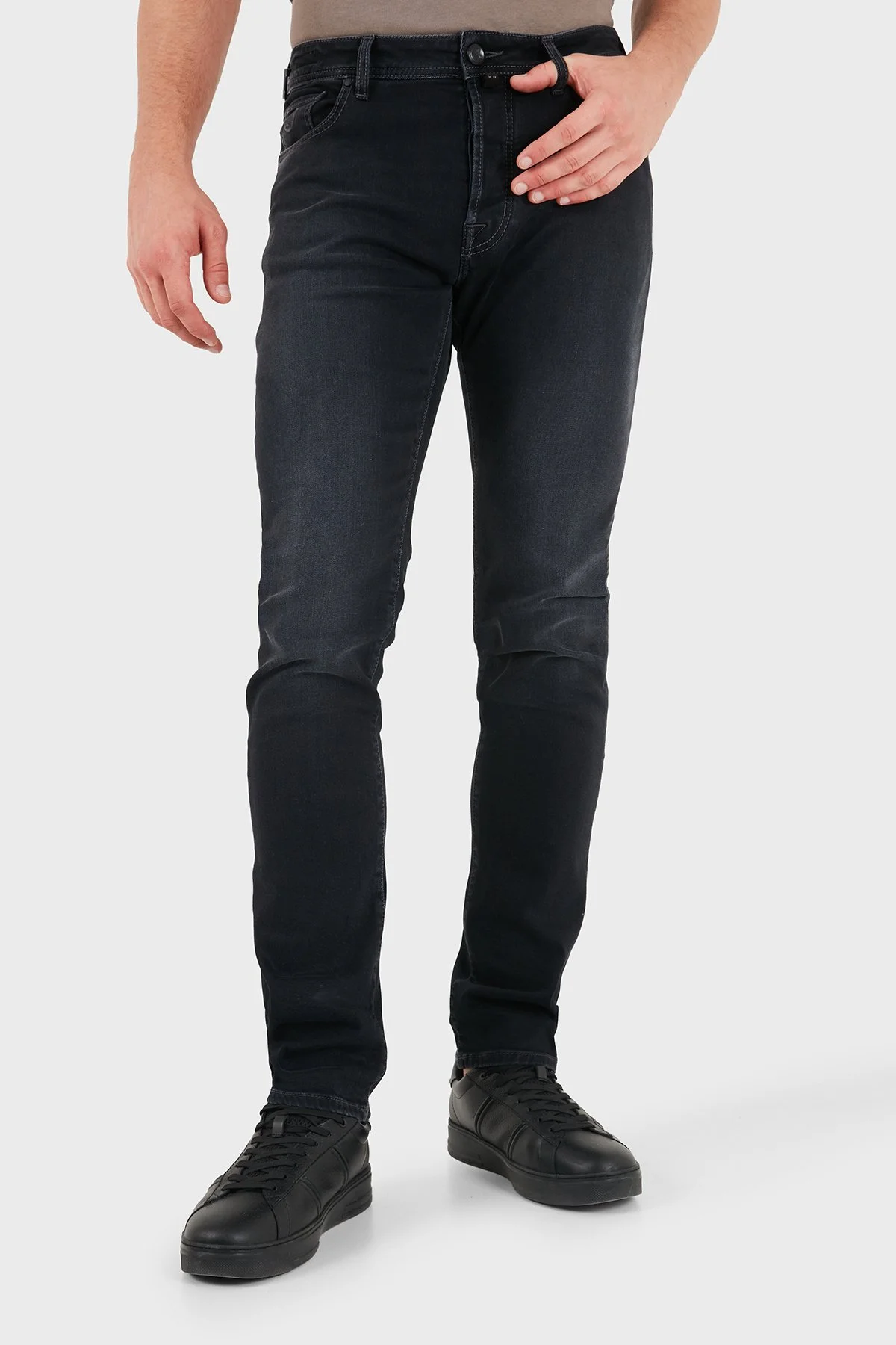 Jacob Cohen Slim Fit Normal Bel Dar Paça Jeans Erkek Kot Pantolon JUM QE004 S3622 030 S1 600D Siyah - 5
