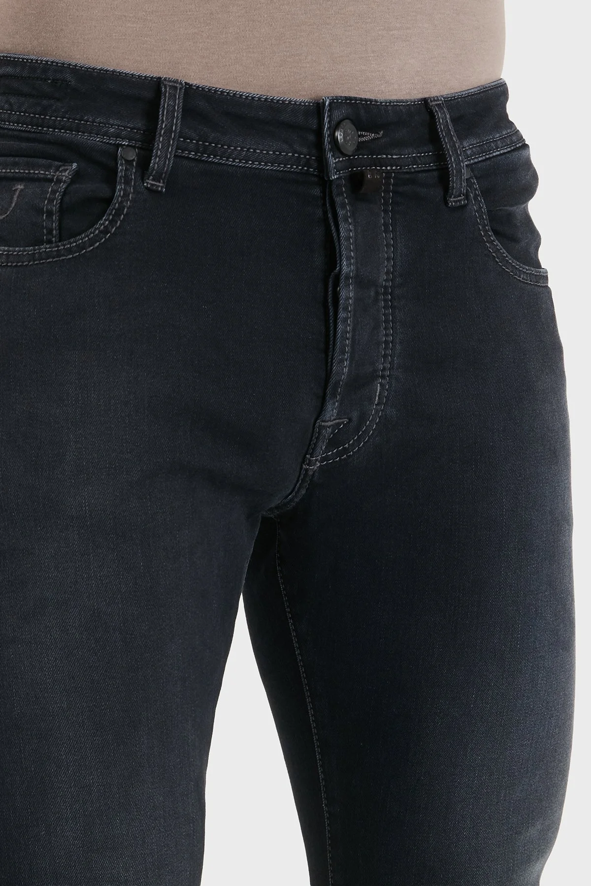 Jacob Cohen Slim Fit Normal Bel Dar Paça Jeans Erkek Kot Pantolon JUM QE004 S3622 030 S1 600D Siyah - 6