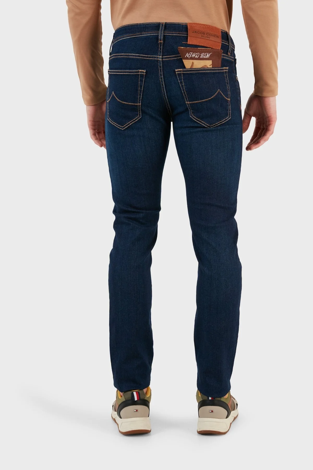 Jacob Cohen Streç Normal Bel Slim Fir Dar Paça Pantolon Erkek Kot Pantolon UQE06 40 S3623 557D LACİVERT - 5