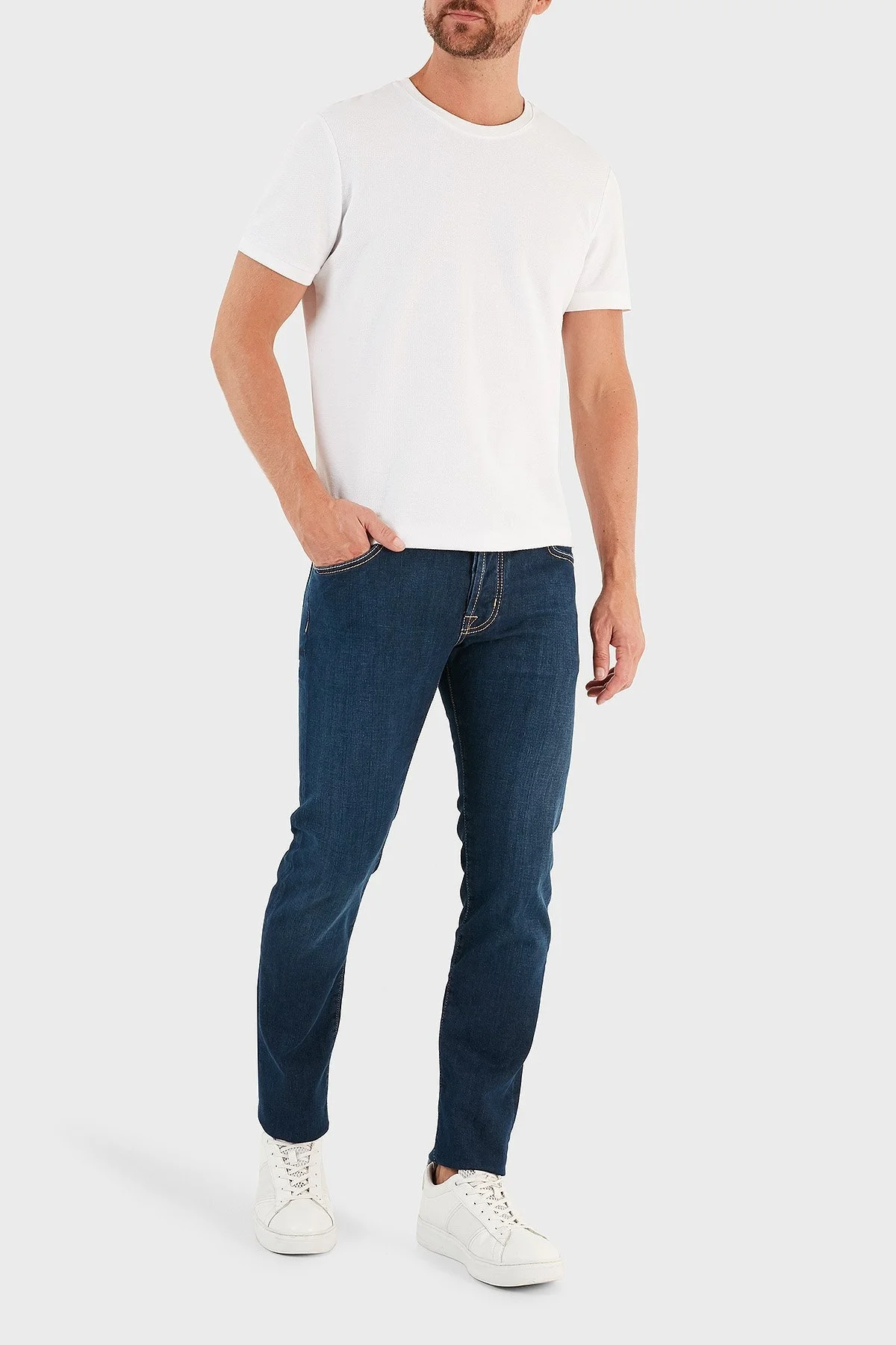 Jacob Cohen Streç Pamuklu Slim Fit Dar Paça Jeans Erkek Kot Pantolon UQE06 S2851 504D LACİVERT - 1