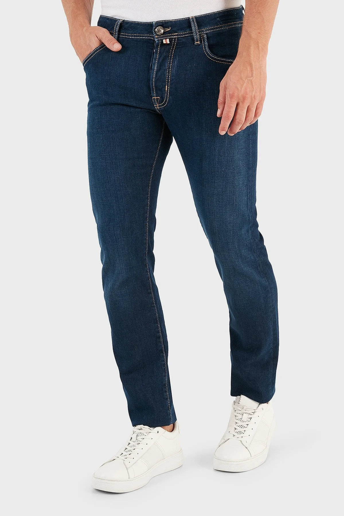 Jacob Cohen Streç Pamuklu Slim Fit Dar Paça Jeans Erkek Kot Pantolon UQE06 S2851 504D LACİVERT - 2