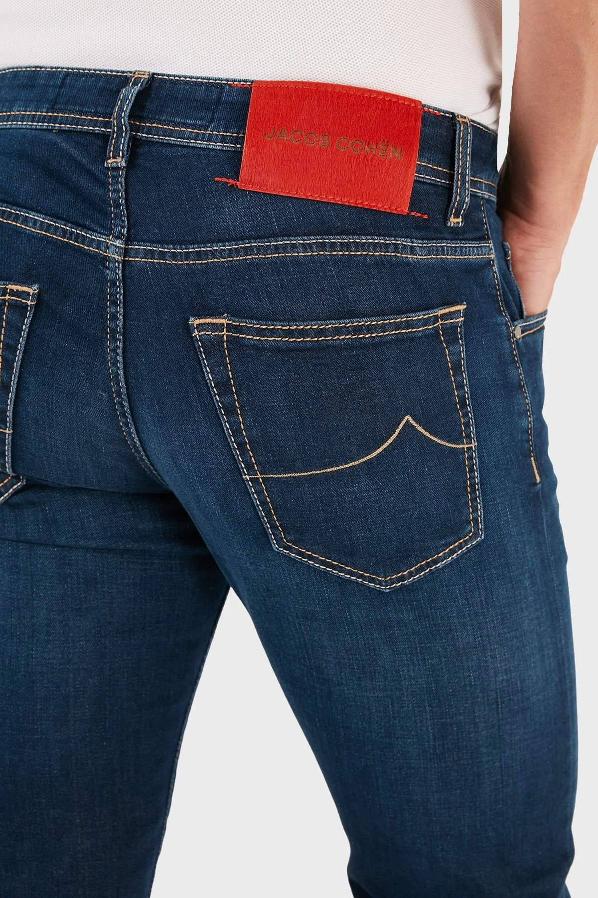 Jacob Cohen Streç Pamuklu Slim Fit Dar Paça Jeans Erkek Kot Pantolon UQE06 S2851 504D LACİVERT - 6