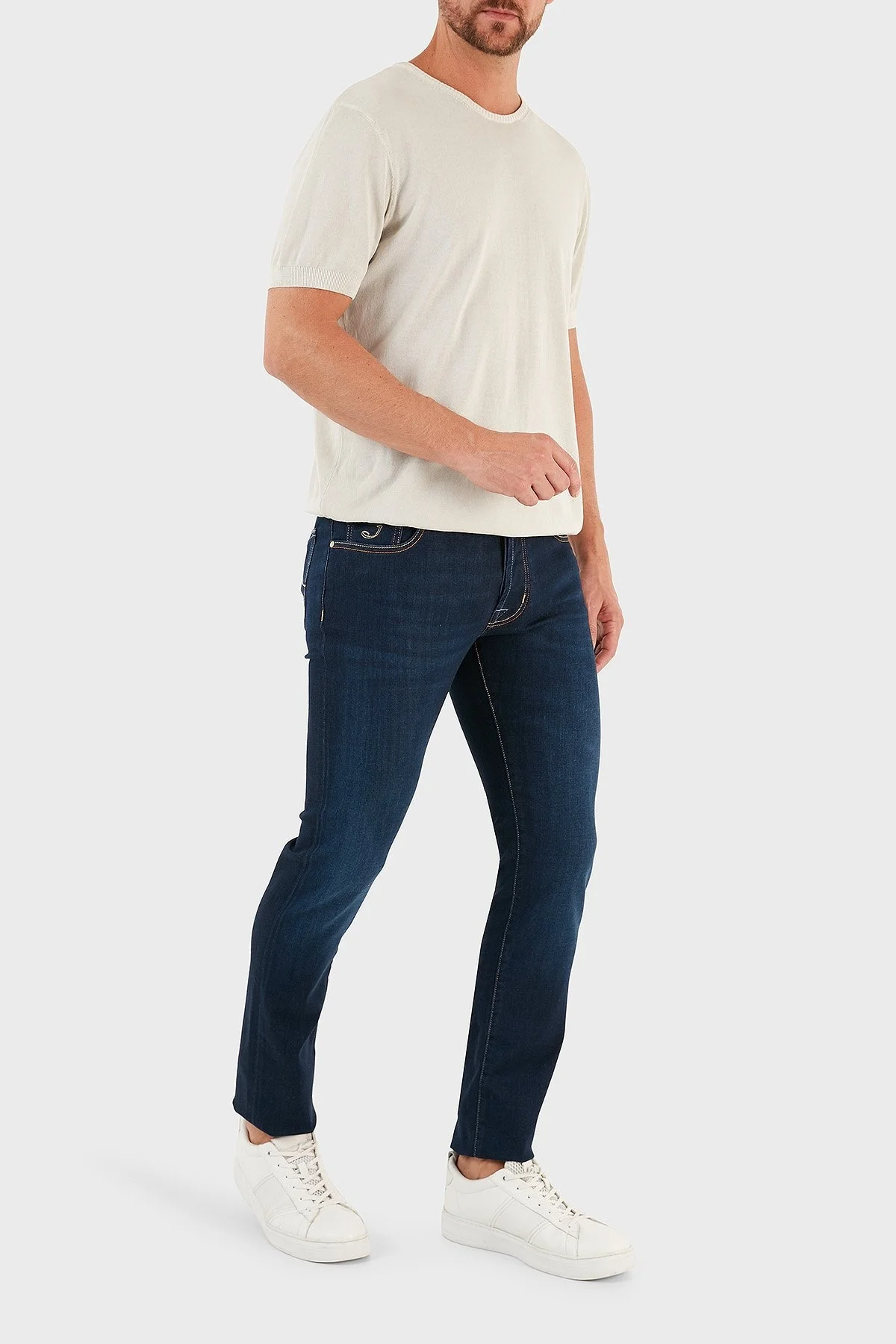Jacob Cohen Streç Pamuklu Slim Fit Dar Paça Jeans Erkek Kot Pantolon UQM04 S3582 399D LACİVERT - 1