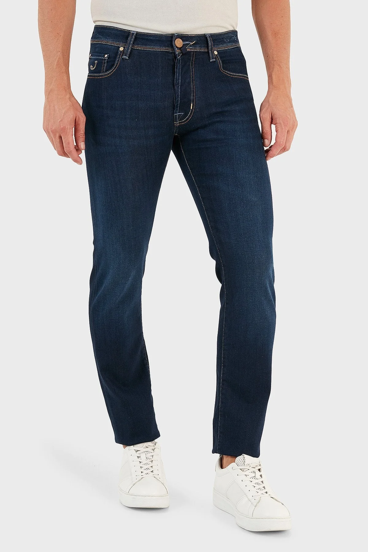 Jacob Cohen Streç Pamuklu Slim Fit Dar Paça Jeans Erkek Kot Pantolon UQM04 S3582 399D LACİVERT - 2