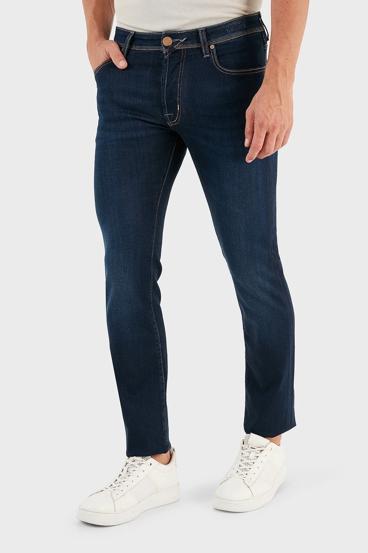 Jacob Cohen Streç Pamuklu Slim Fit Dar Paça Jeans Erkek Kot Pantolon UQM04 S3582 399D LACİVERT - 3