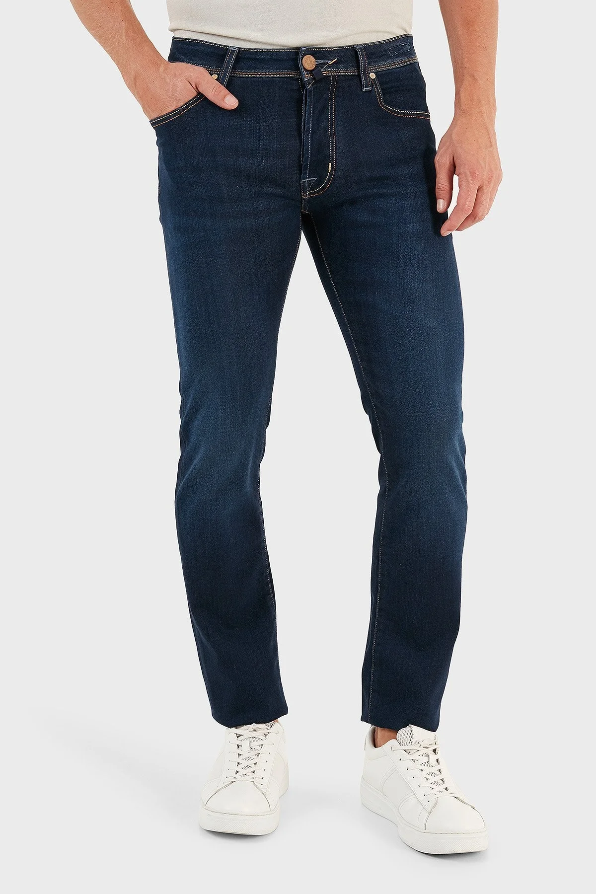 Jacob Cohen Streç Pamuklu Slim Fit Dar Paça Jeans Erkek Kot Pantolon UQM04 S3582 399D LACİVERT - 4