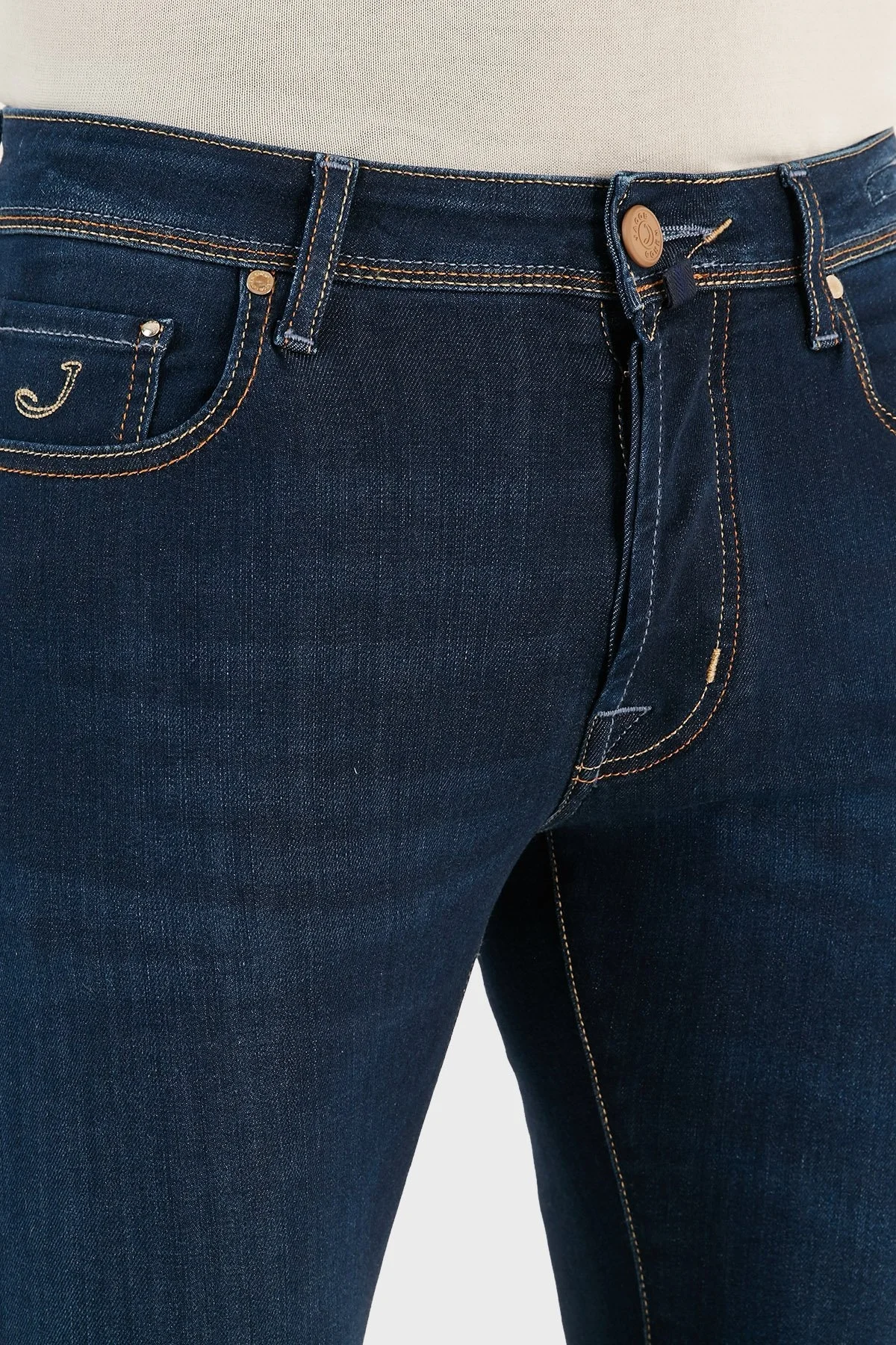Jacob Cohen Streç Pamuklu Slim Fit Dar Paça Jeans Erkek Kot Pantolon UQM04 S3582 399D LACİVERT - 5