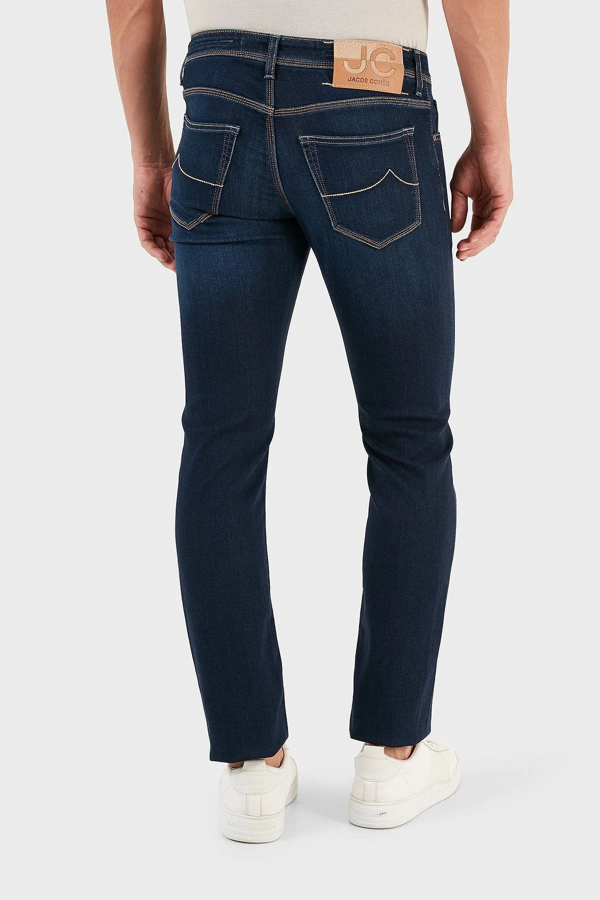 Jacob Cohen Streç Pamuklu Slim Fit Dar Paça Jeans Erkek Kot Pantolon UQM04 S3582 399D LACİVERT - 6