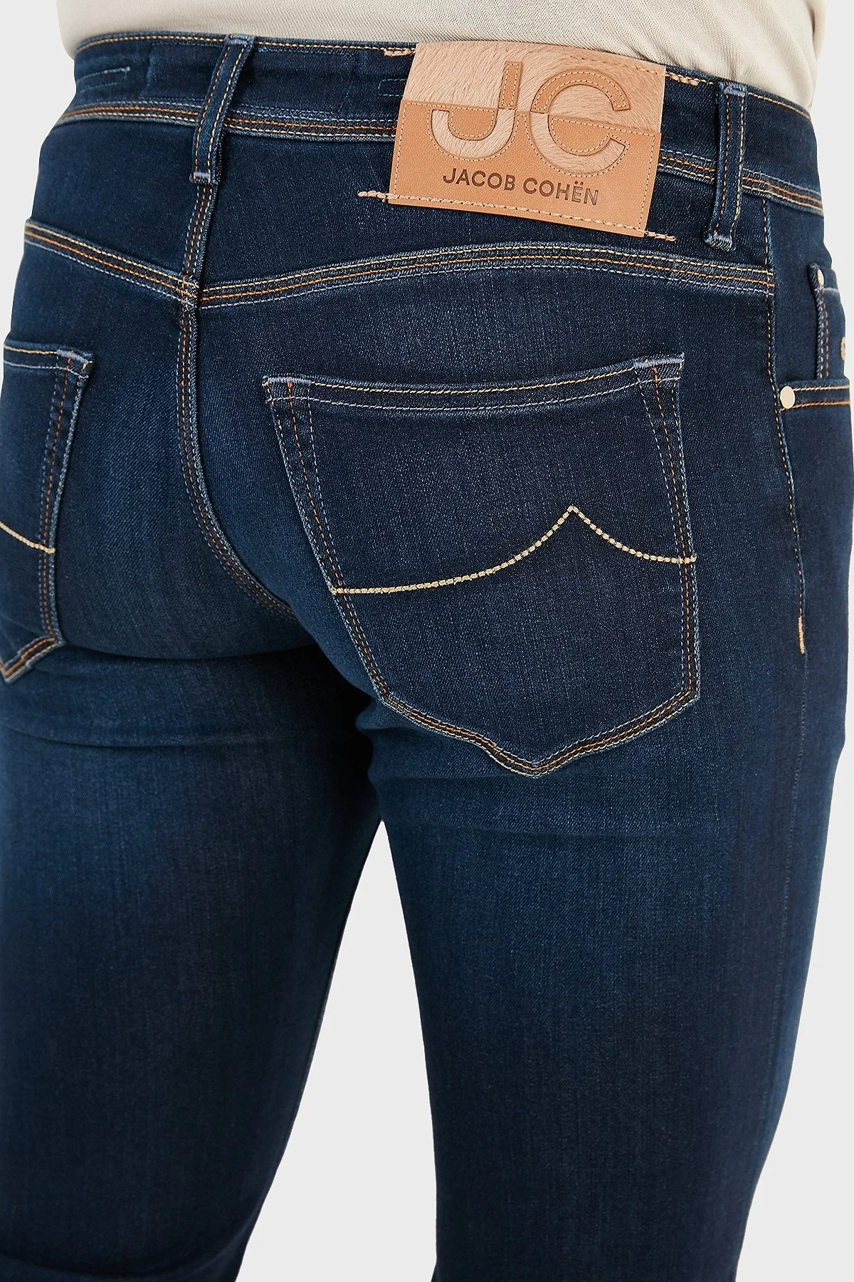 Jacob Cohen Streç Pamuklu Slim Fit Dar Paça Jeans Erkek Kot Pantolon UQM04 S3582 399D LACİVERT - 7