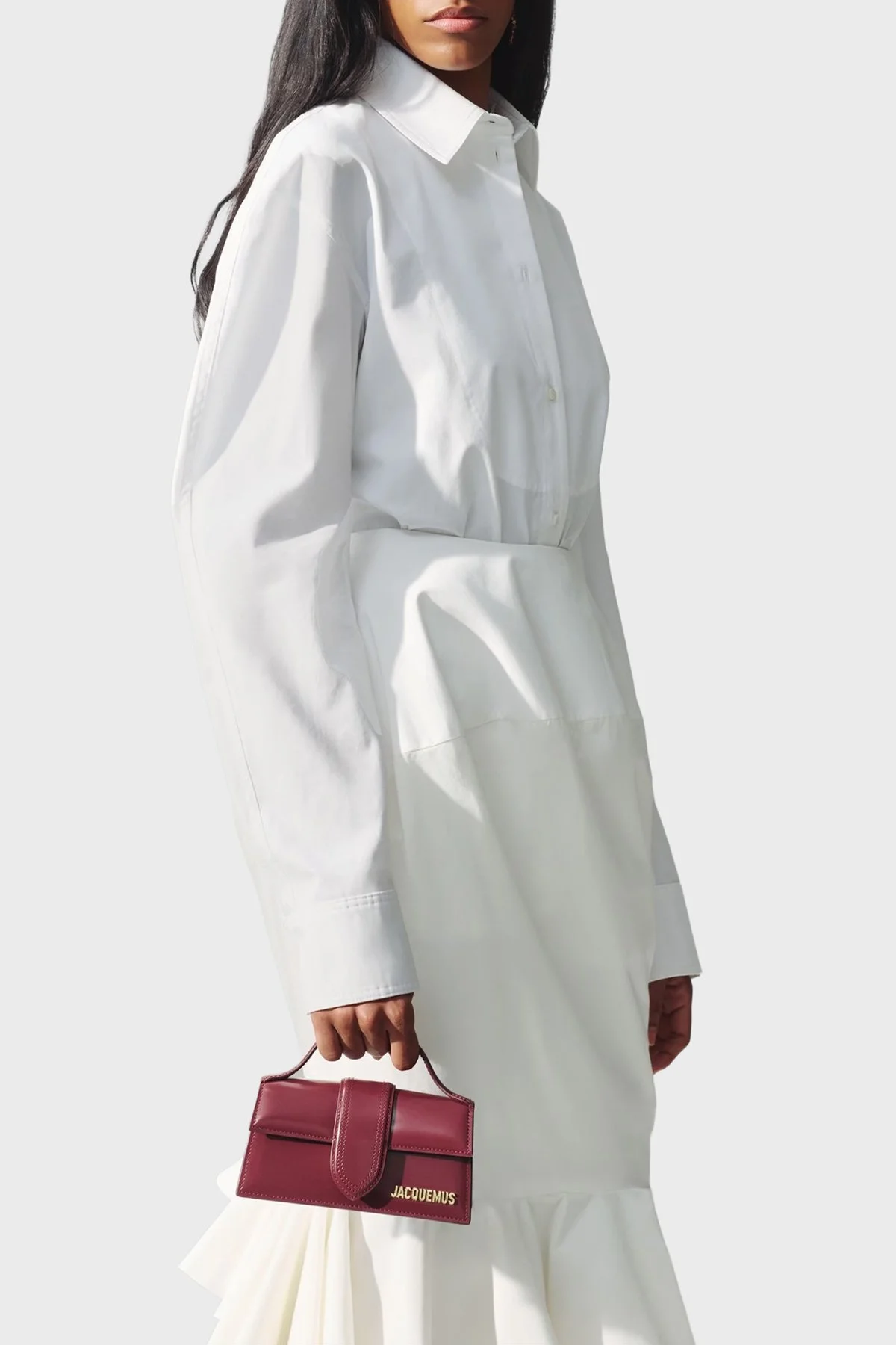 Jacquemus Le Bambıno Deri Çıkarılabilir Askılı Kadın Çanta 23HBAW00006AC18A01 Bordo - 2