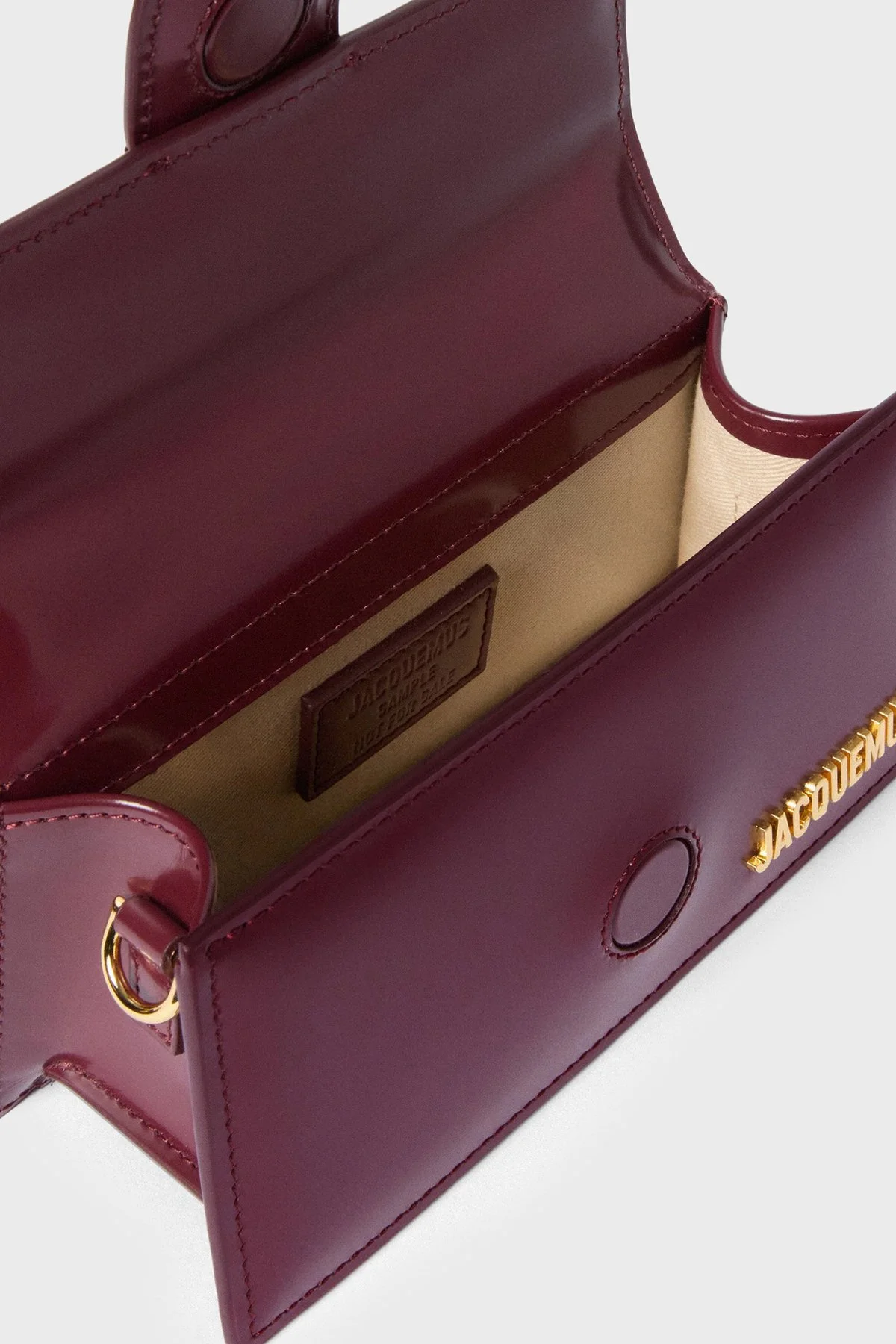 Jacquemus Le Bambıno Deri Çıkarılabilir Askılı Kadın Çanta 23HBAW00006AC18A01 Bordo - 5