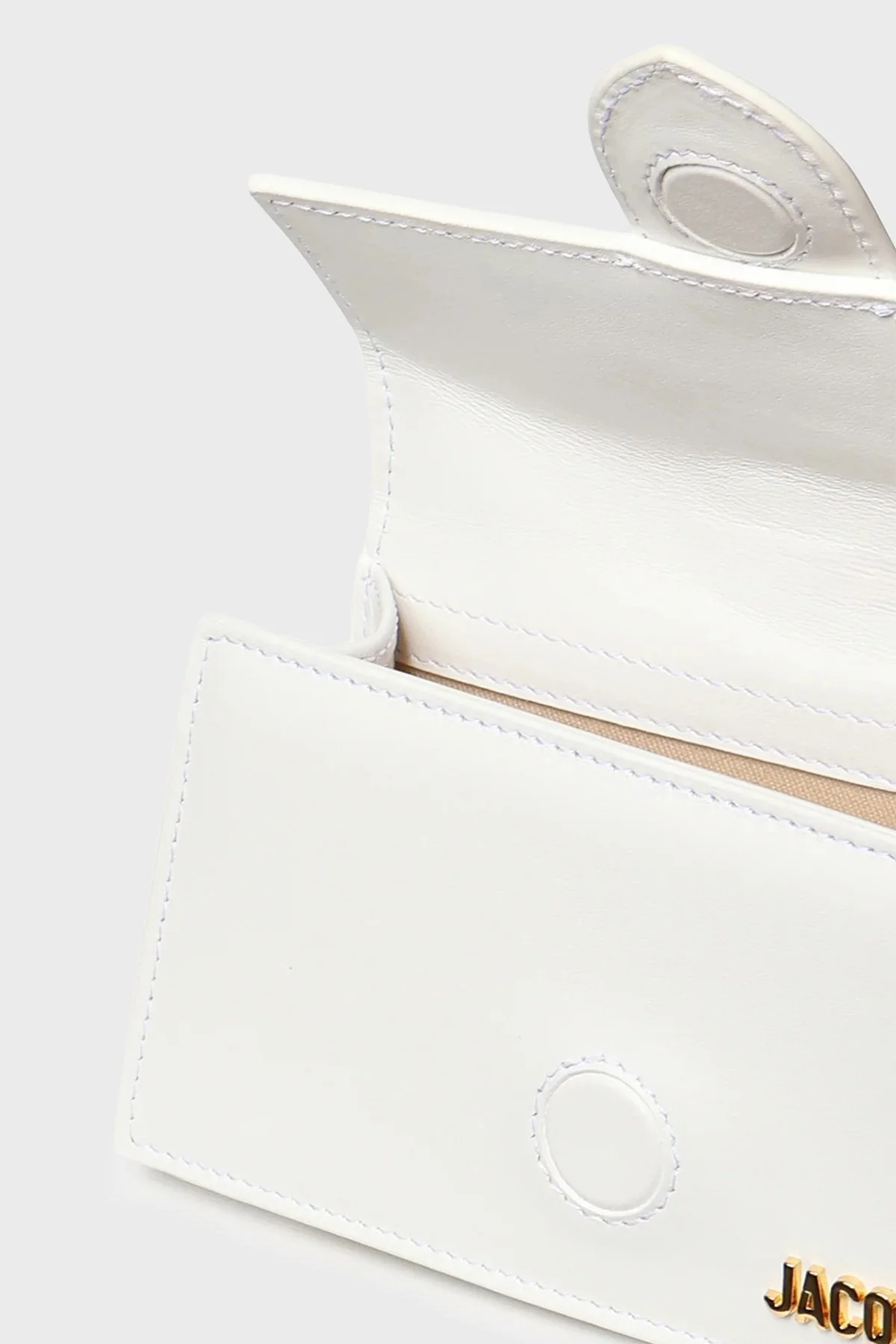 Jacquemus Le Bombıno Deri Çıkarılabilir Askılı Kadın Çanta 21HBAW00006BC01C01 Beyaz - 4