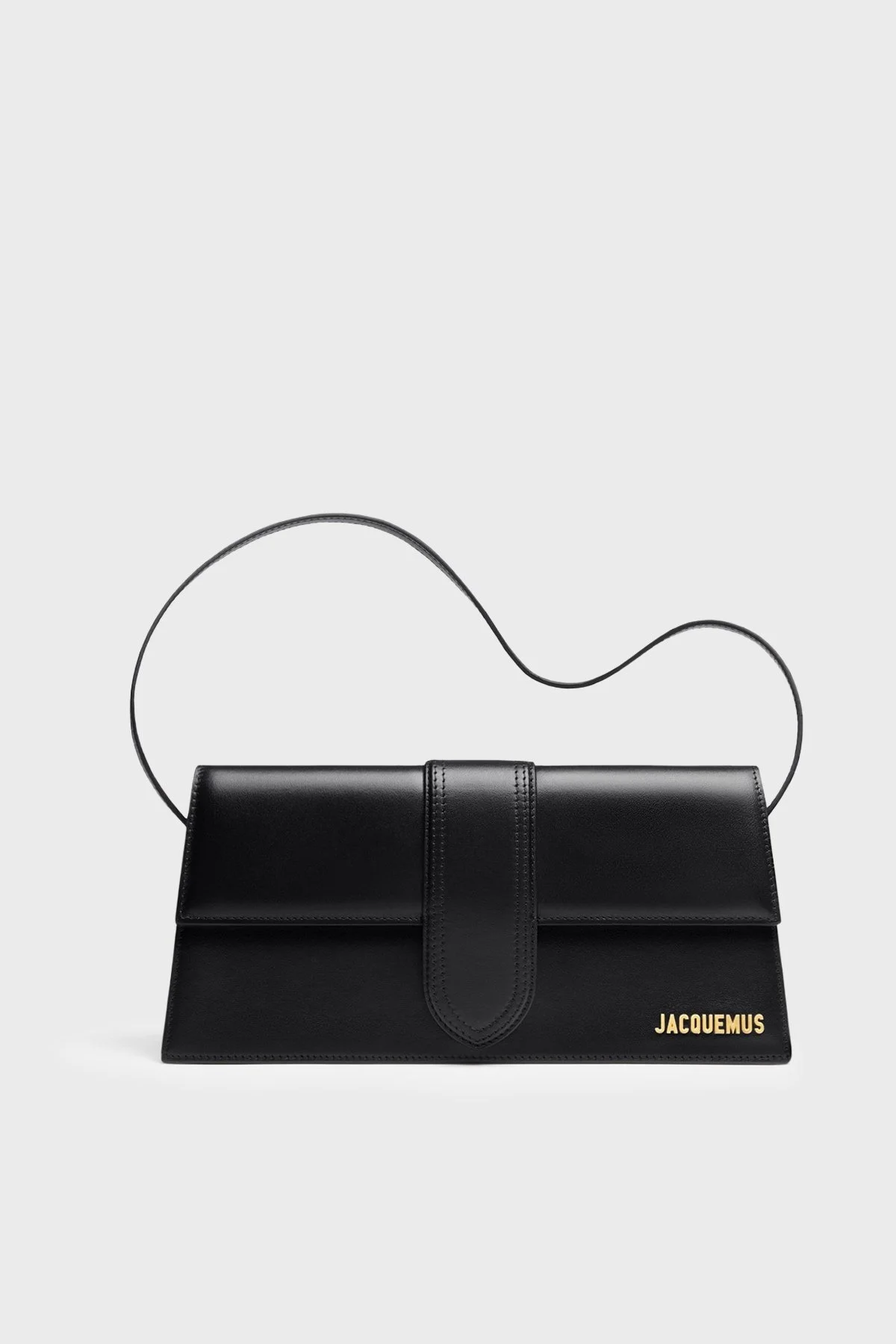 Jacquemus Le Bombıno Long Deri Omuz Askılı Kadın Çanta 22EBAW00013AC01C02 Siyah - 1