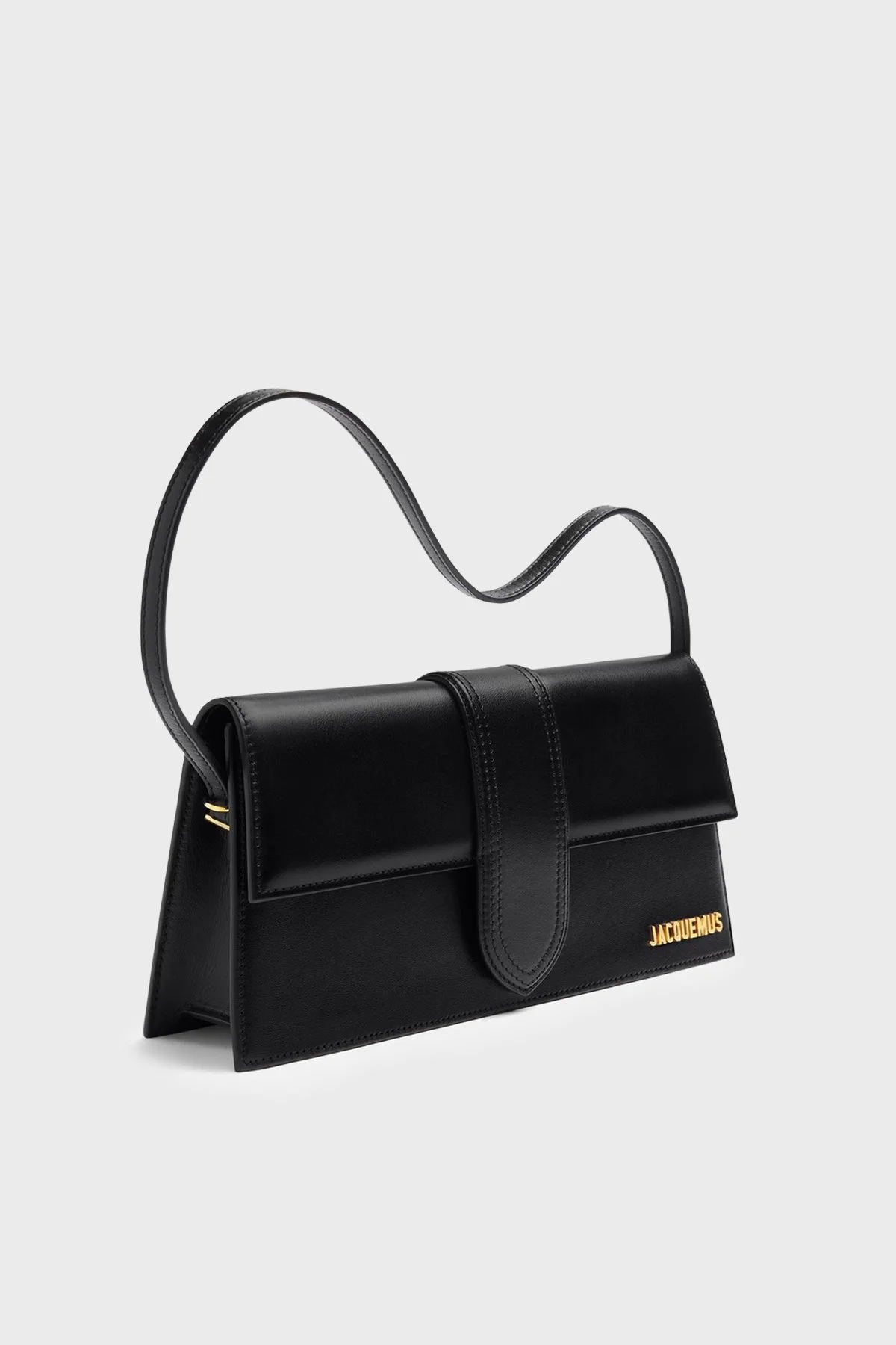 Jacquemus Le Bombıno Long Deri Omuz Askılı Kadın Çanta 22EBAW00013AC01C02 Siyah - 4