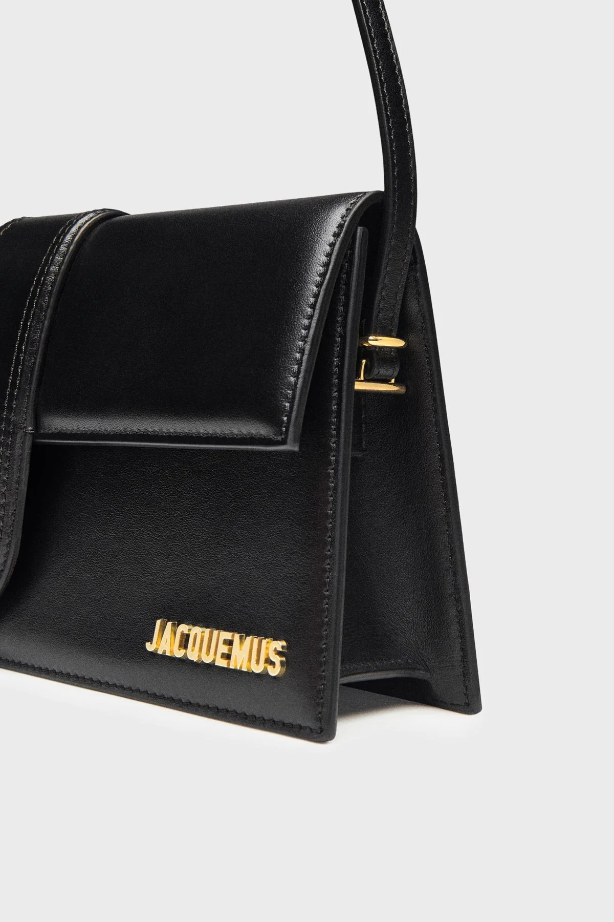 Jacquemus Le Bombıno Long Deri Omuz Askılı Kadın Çanta 22EBAW00013AC01C02 Siyah - 5