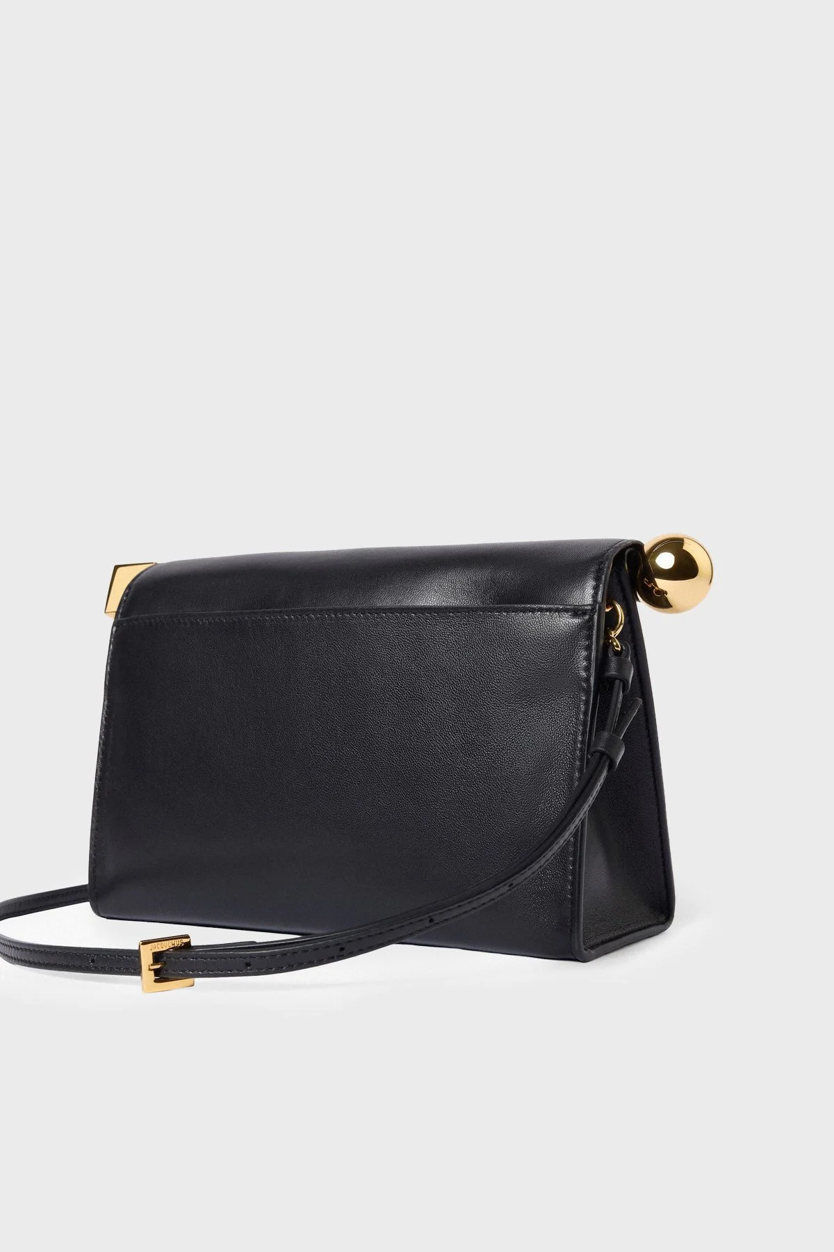 Jacquemus Le Sac Rond Carre Deri Çıkarılabilir Askılı Kadın Çanta 26HBAW00472AC27L14 Siyah - 4