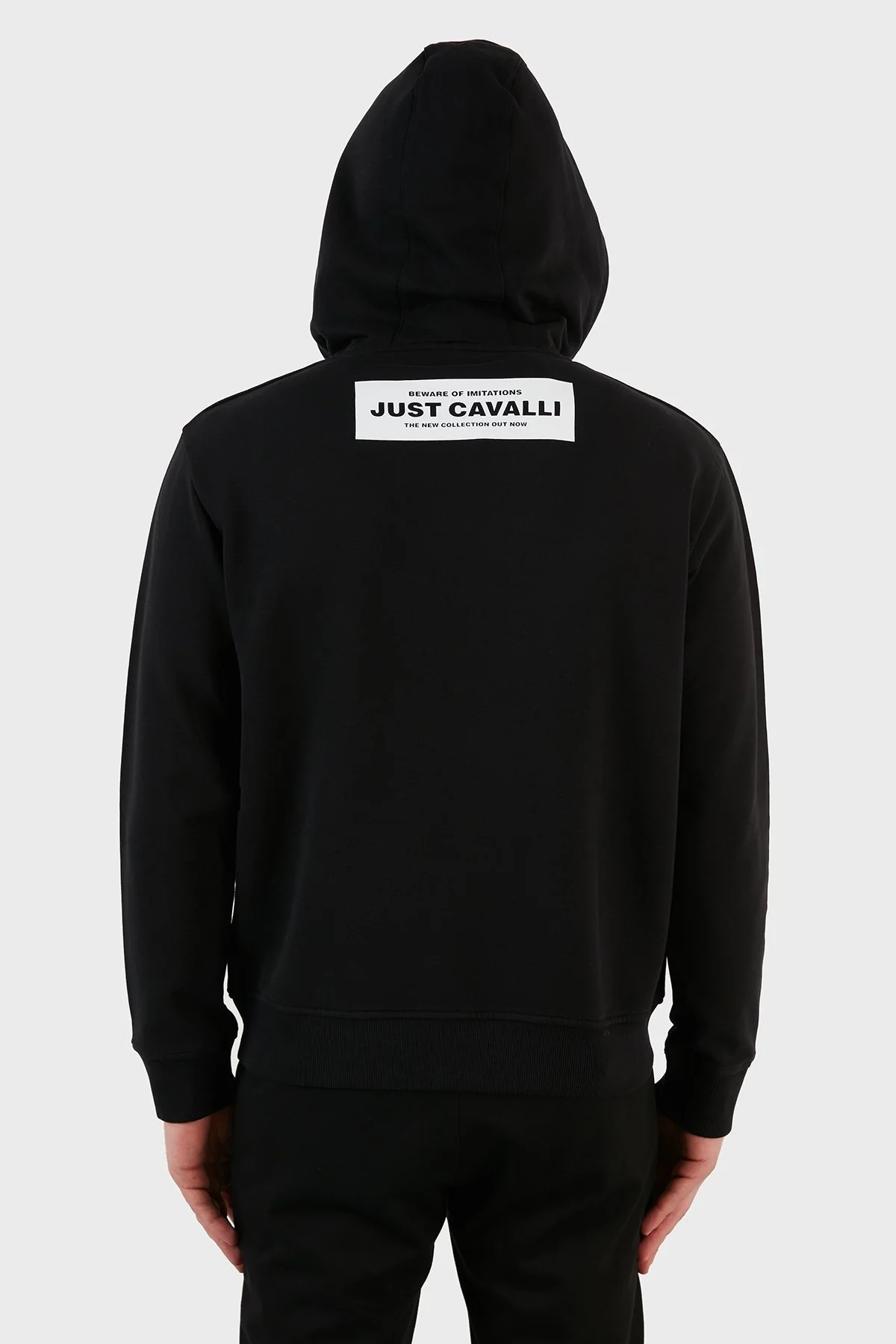 Just Cavalli Baskılı Kapüşonlu Regular Fit Pamuklu Erkek Sweat S01GU0145 N2518 900 SİYAH - 6