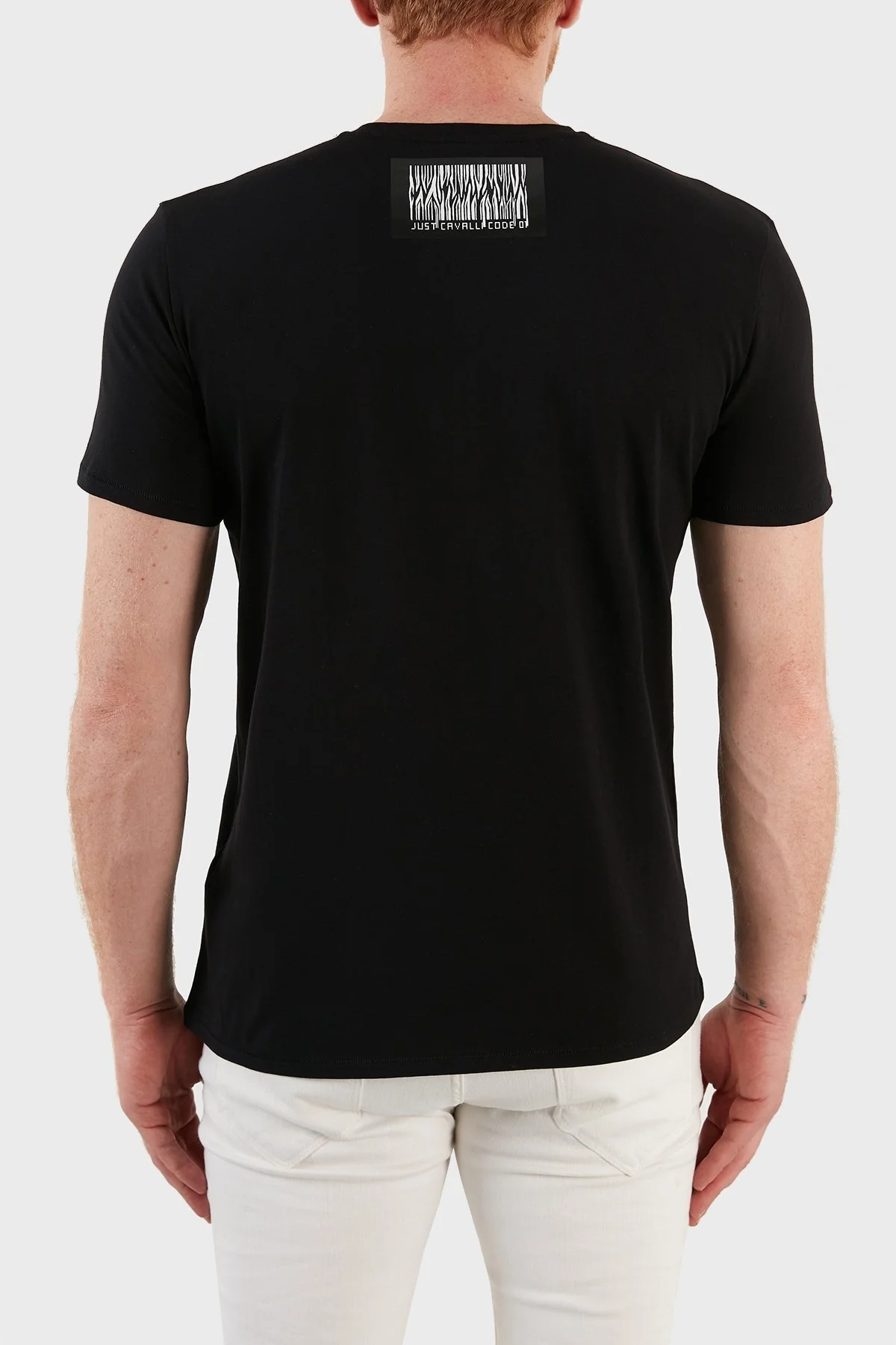 Just Cavalli Baskılı Regular Fit Bisiklet Yaka % 100 Pamuk Erkek T Shirt S03GC0642 N20663 900 SİYAH - 6