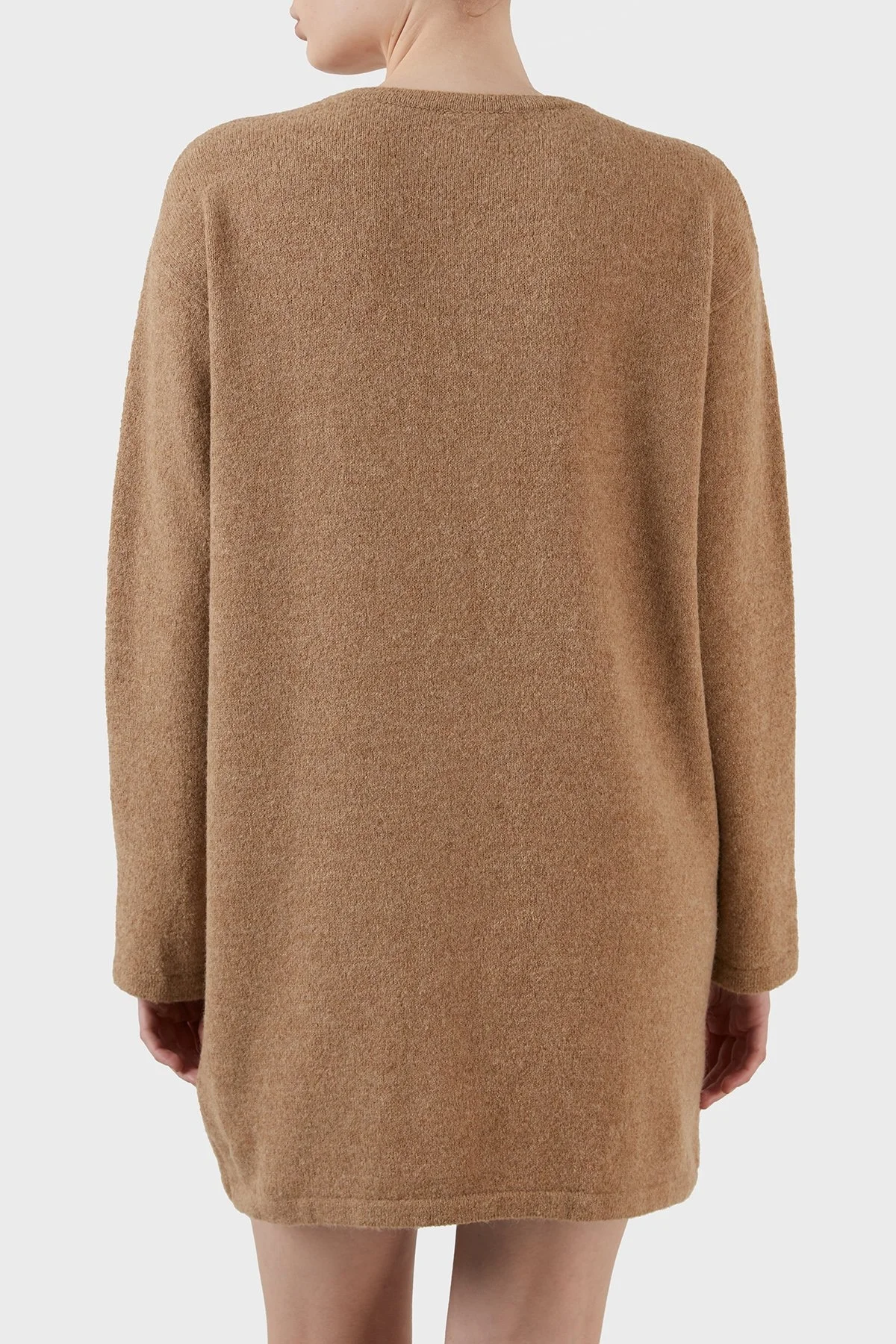 Just Cavalli Logolu Bisiklet Yaka Oversize Yünlü Bayan Elbise S04CT1175 N14986 205 BEJ - 5