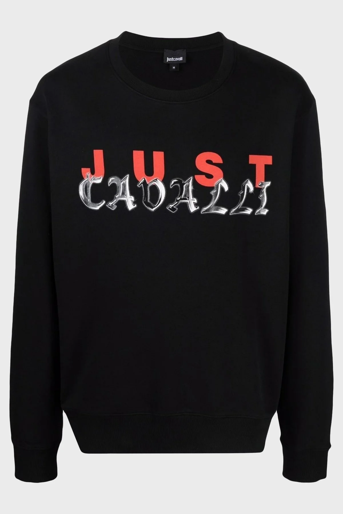 Just Cavalli Logolu Regular Fit Bisiklet Yaka % 100 Pamuk Erkek Sweat S03GU0144 N25189 900 SİYAH - 4