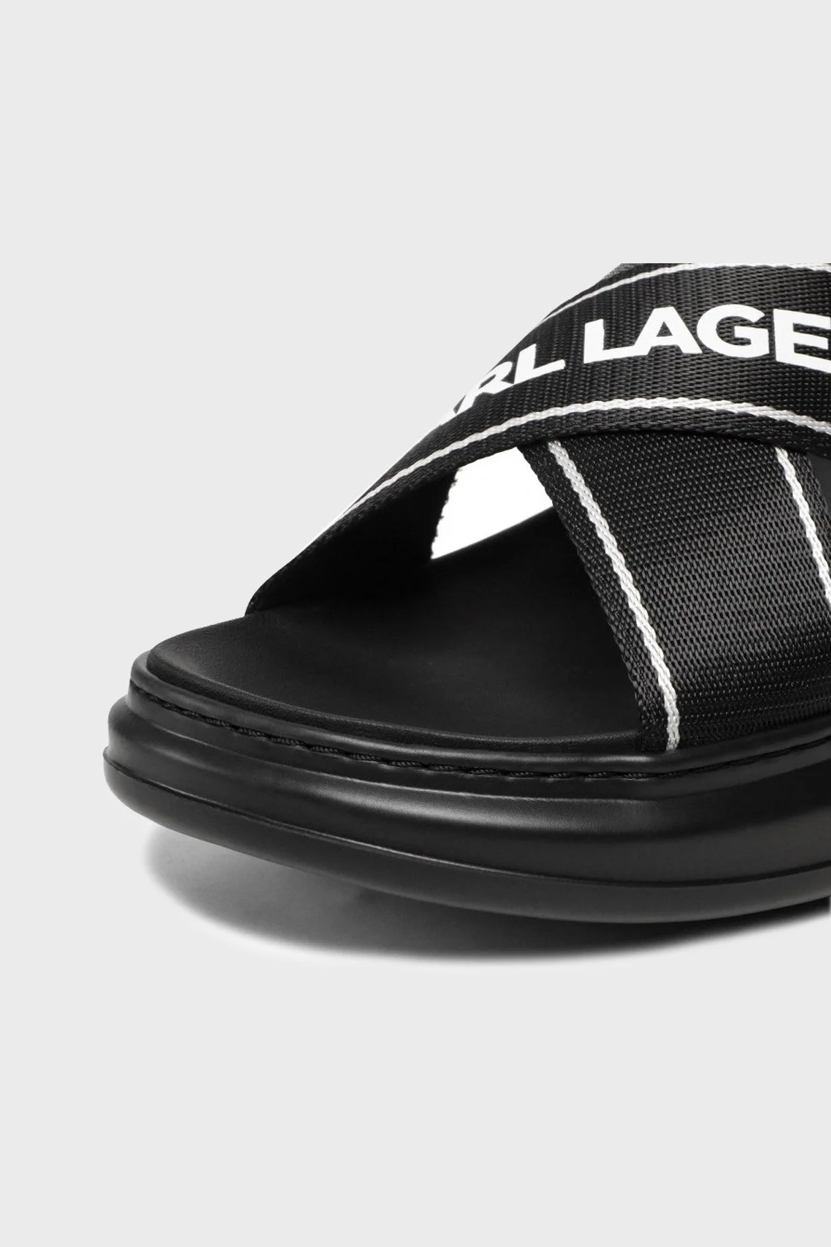 Karl Lagerfeld Logo Detaylı Erkek Terlik KL52501 Y0X SİYAH - 4