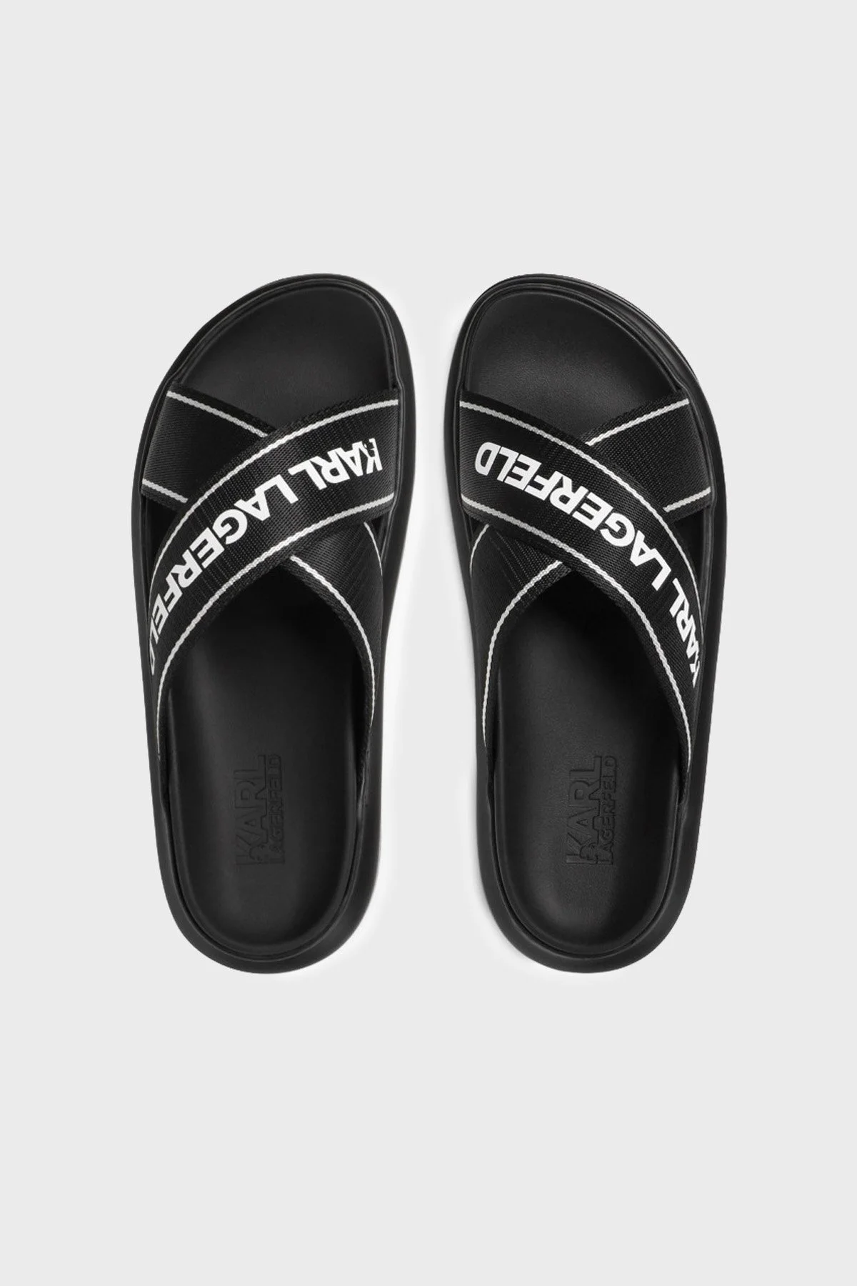 Karl Lagerfeld Logo Detaylı Erkek Terlik KL52501 Y0X SİYAH - 5