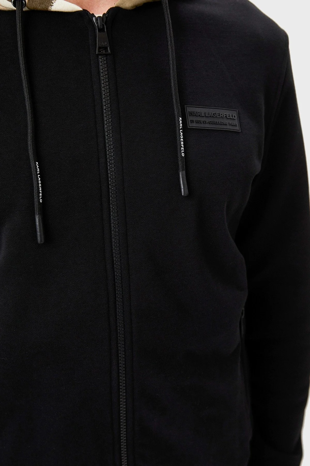 Karl Lagerfeld Pamuklu Fermuarlı Regular Fit Kapüşonlu Erkek Sweat 705009 0 521900 990 SİYAH - 4