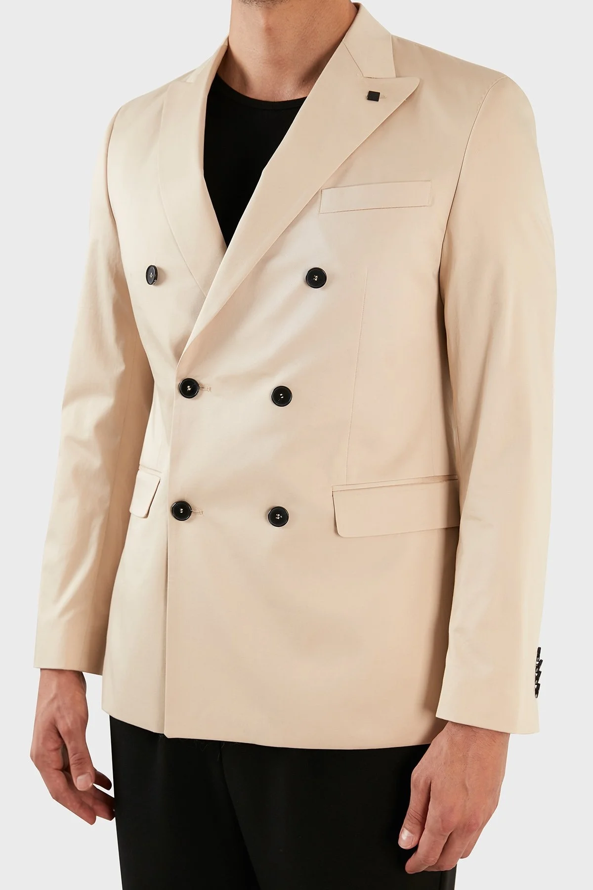 Karl Lagerfeld Pamuklu Regular Fit Çift Düğmeli Çift Yırtmaçlı Erkek Ceket 155201 10 521092 410 BEJ - 4