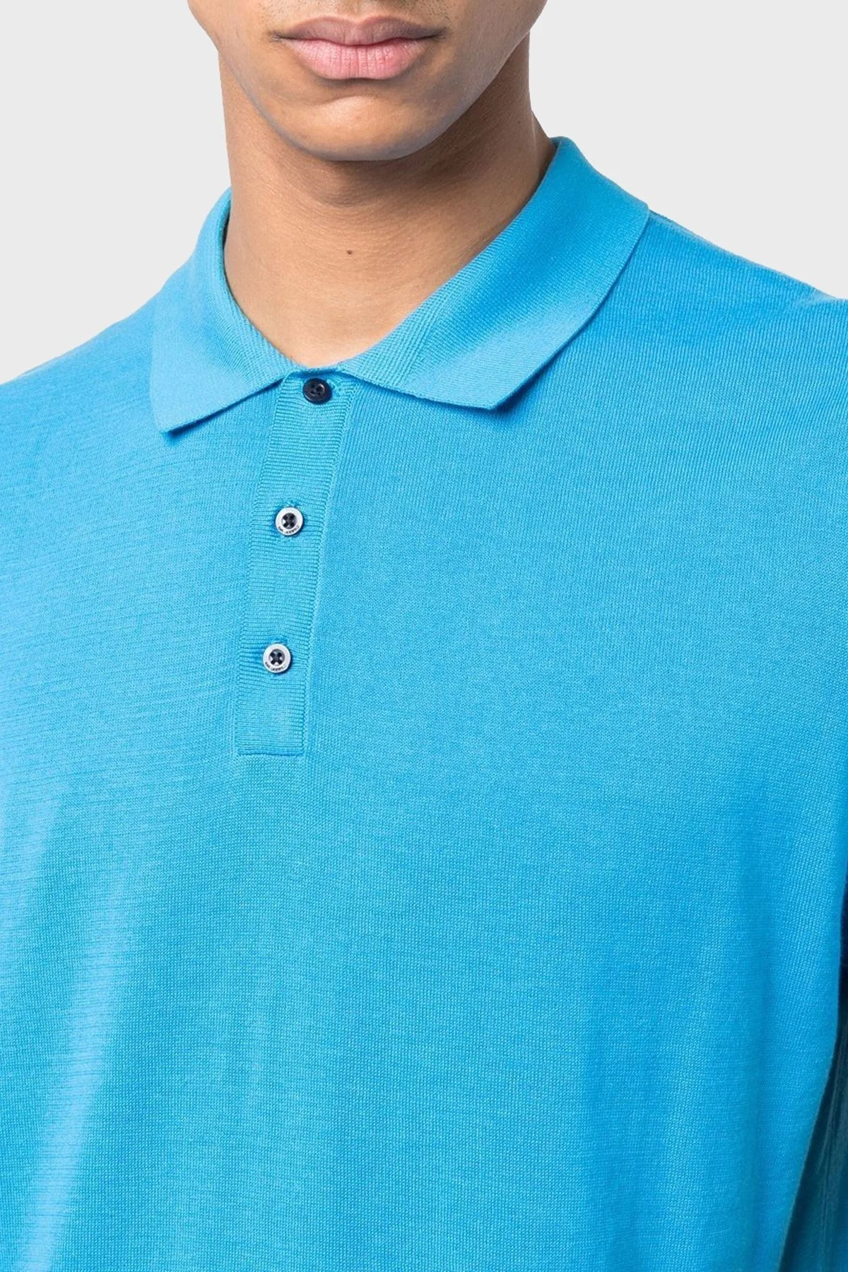 Karl Lagerfeld Pamuklu Regular Fit Örme Düğmeli Polo Erkek T Shirt 655023 0 521301 640 SAKS - 3